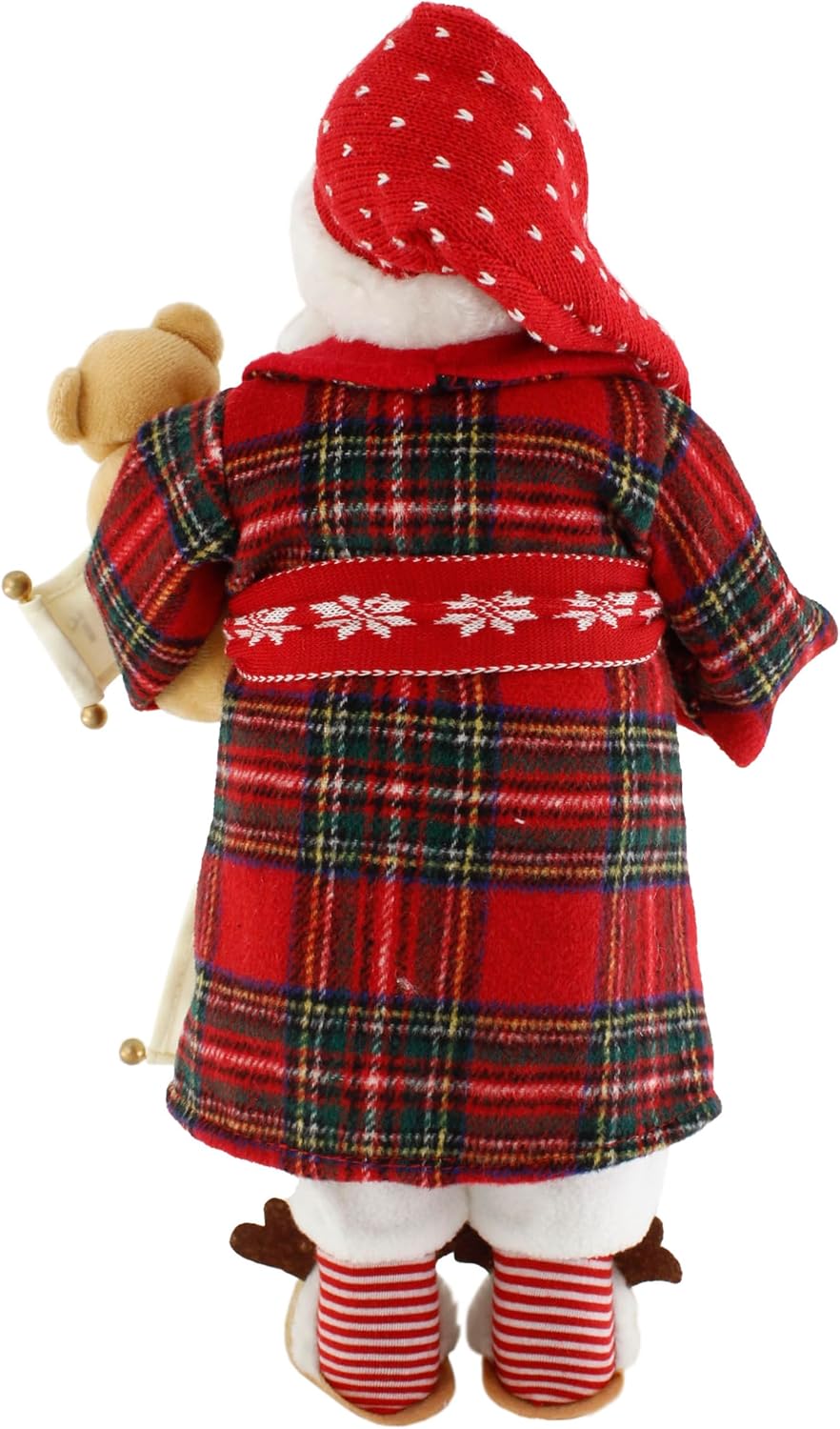 Sleepytime 163006 – Pantuflas de reno mullido de Papá Noel, 16 pulgadas, figura decorativa