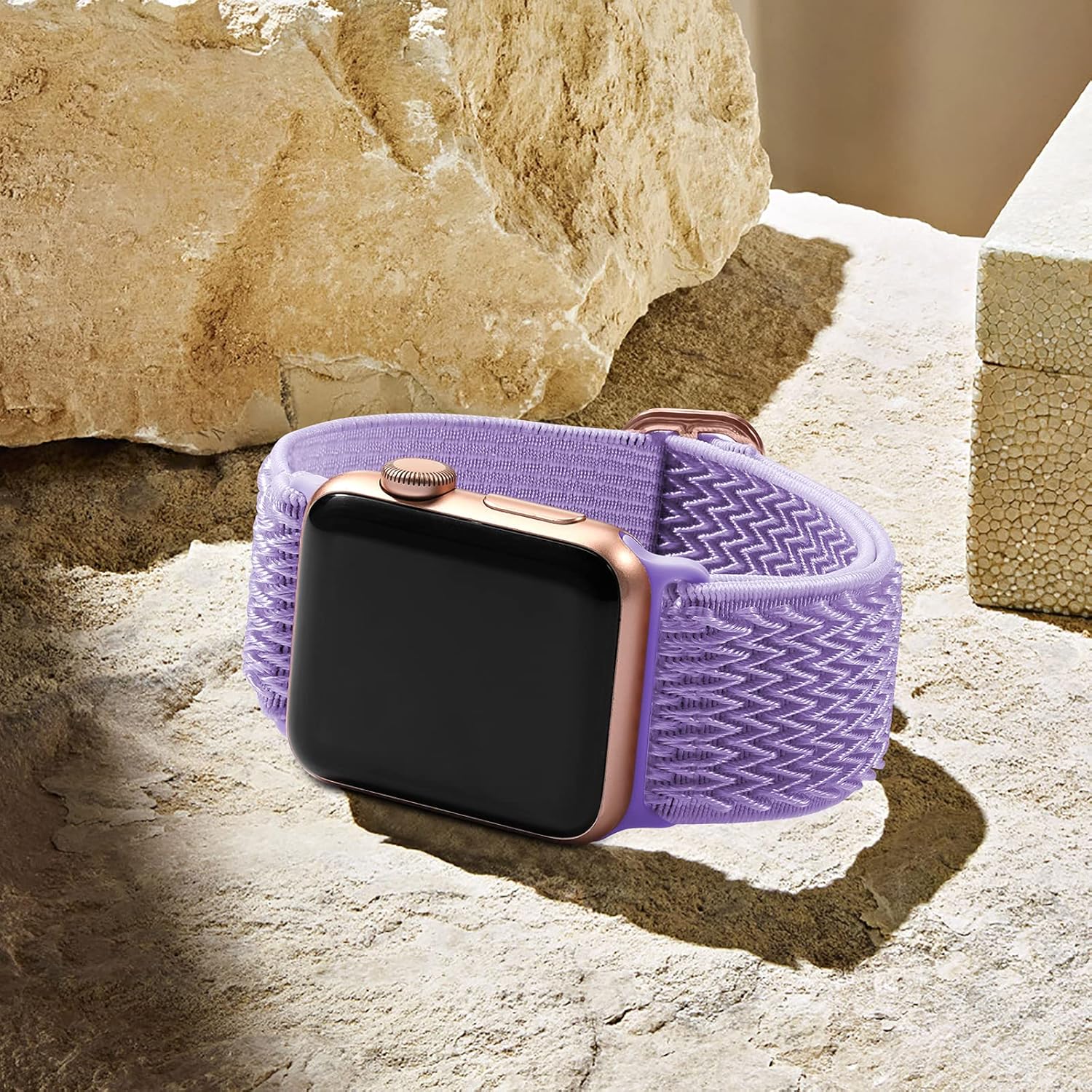 Lerobo Correa elástica de nailon para reloj Solo Loop, compatible con Apple Watch Series 1-9, SE, Ultra 38404142441.772 in, correa de repuesto