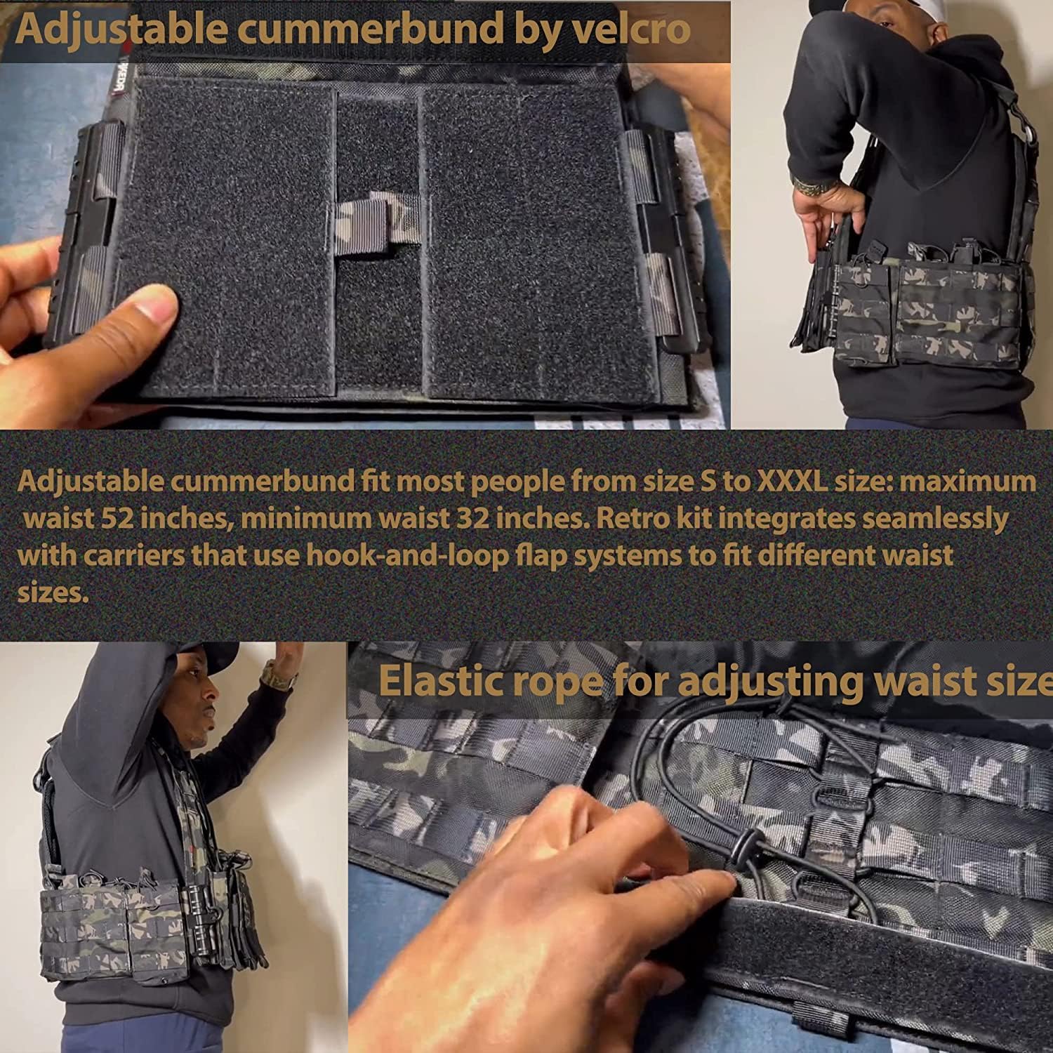 BOMTURN Chaleco táctico de Airsoft para exteriores