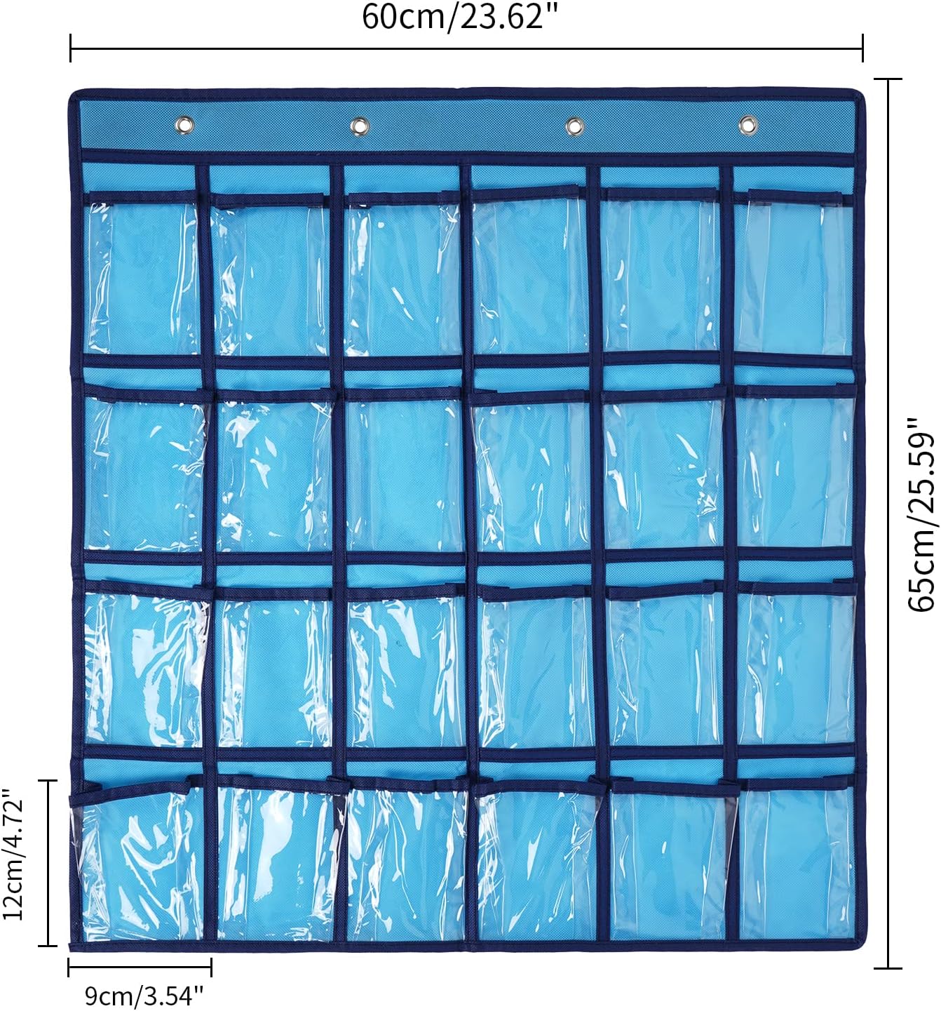 SAVORLIVING Organizador de bolsillo para aula, tabla de bolsillo para calculadora de teléfono celular, organizador de bolsillo transparente para