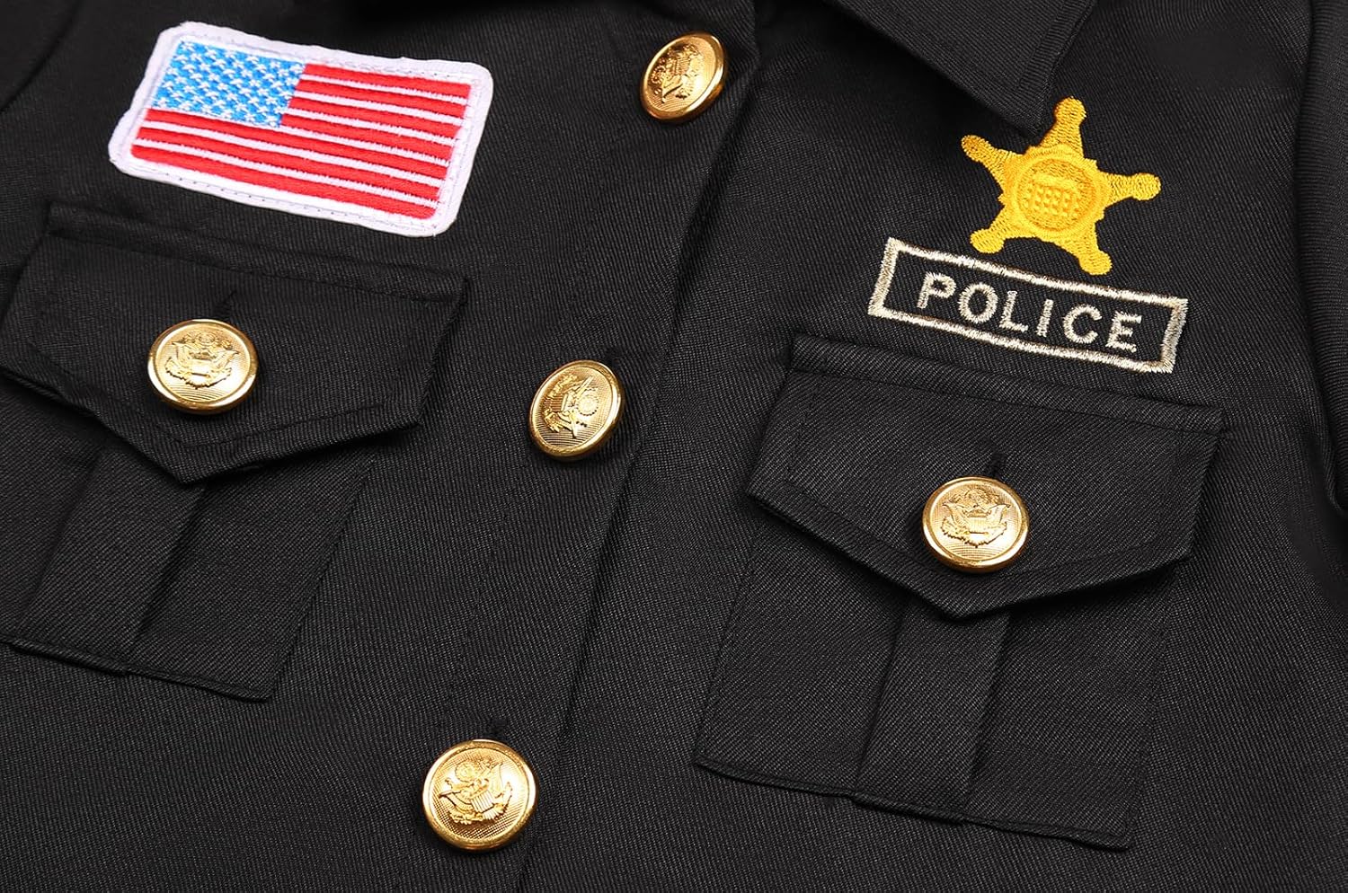 Costumerry Disfraz de policía para niños, disfraz de policía para Halloween