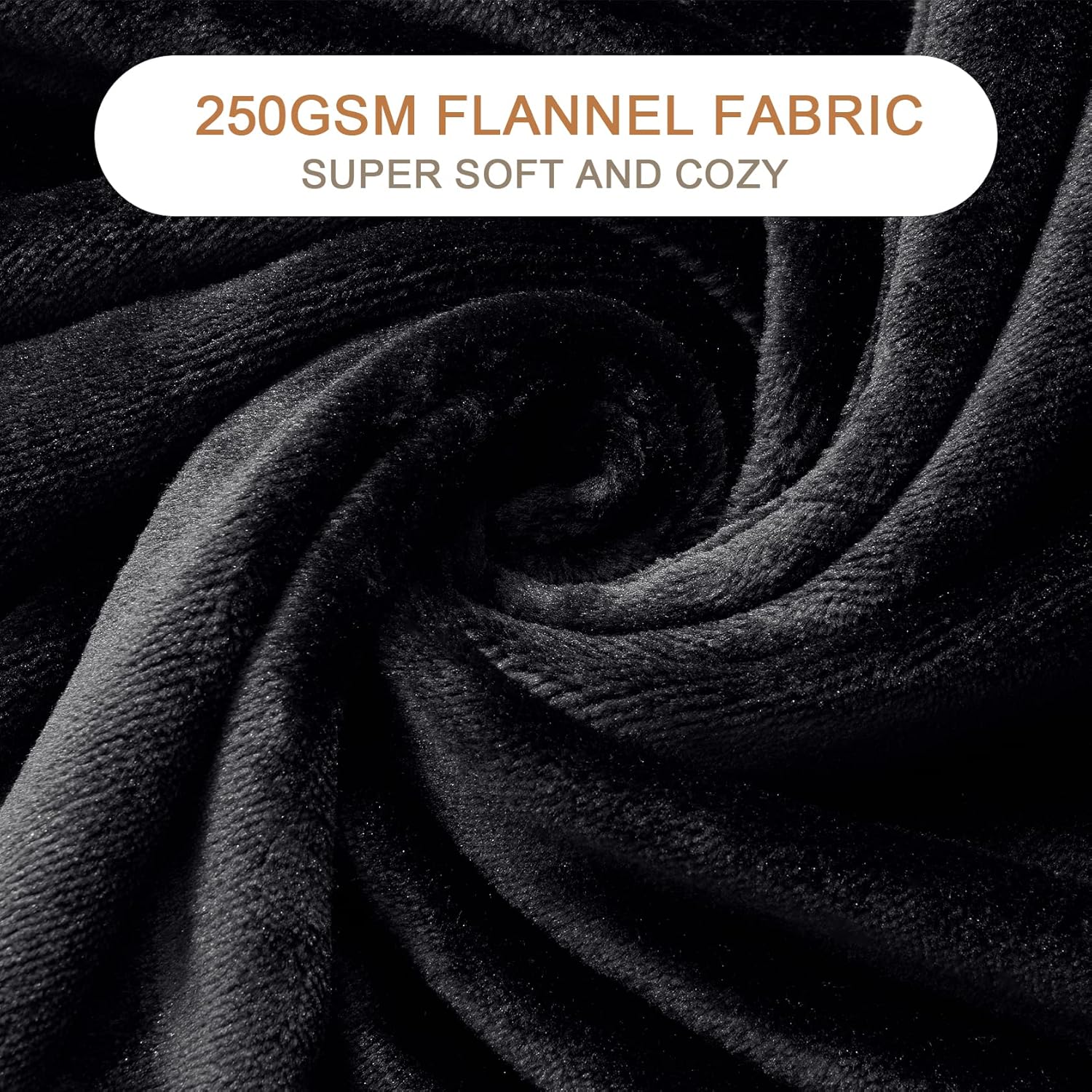Nmosyni Manta de forro polar negra para sofá, manta mullida antiestática, cálida y acogedora para sofá y cama, manta súper suave y ligera para todas