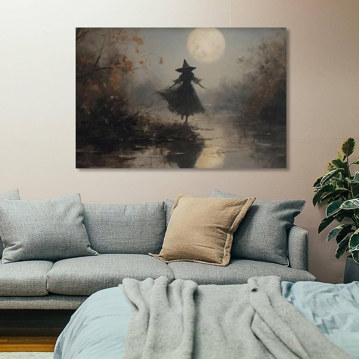 Hermosas impresiones artísticas de arte visual, estéticas de Halloween, impresiones vintage de brujas, brujas, lienzo de brujería, impresiones