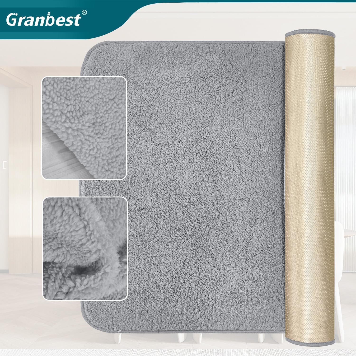 Granbest Fundas de cojín gruesas y súper suaves para sofá de 3 plazas, funda de cojín antideslizante para sofá de 3 plazas, funda de cojín para