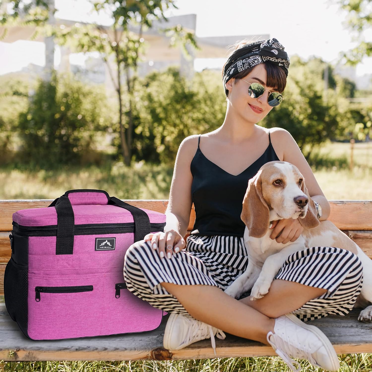 Kit de bolsa de viaje para perros para suministros, bolsa de viaje grande para mascotas para perros, práctica funda de equipaje, viajes nocturnos y