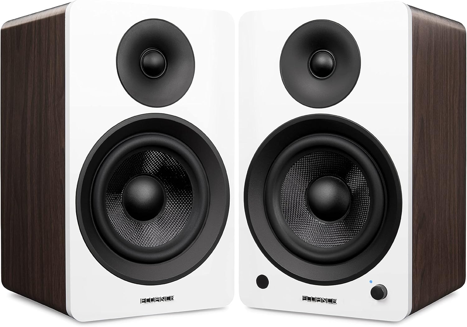 Fluance Reference RT85N HiFi Vinyl Turntable (Natural Walnut), PA10 Phono Preamp, Ai61 Powered 6.5″ Bookshelf Speakers (White Walnut), Nagaoka