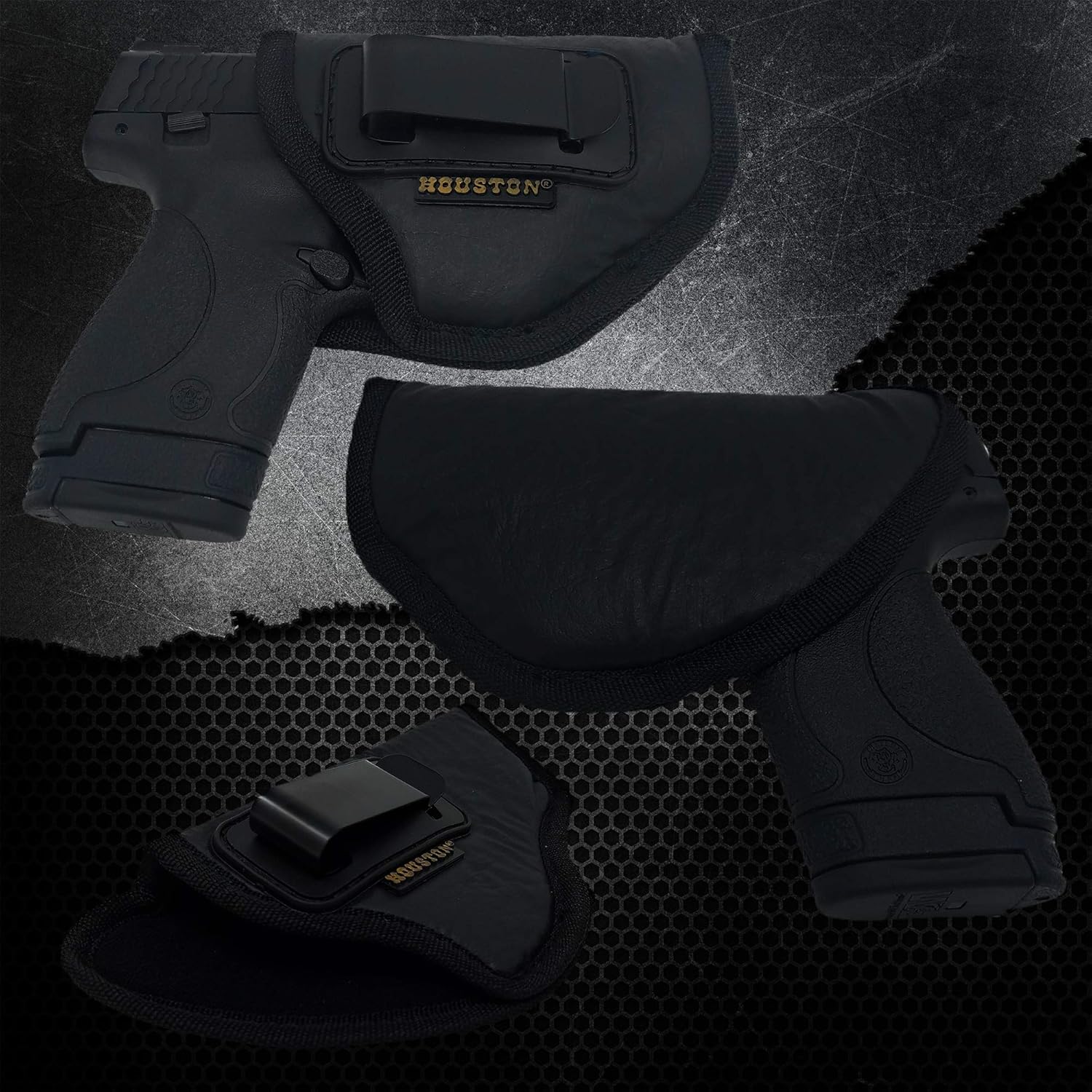 IWB – Funda para pistola de Houston  Material suave de cuero ecológico oculto  Compatible con Glock 262733, Shield, XDS, Taurus 709, Taurus Pro C,