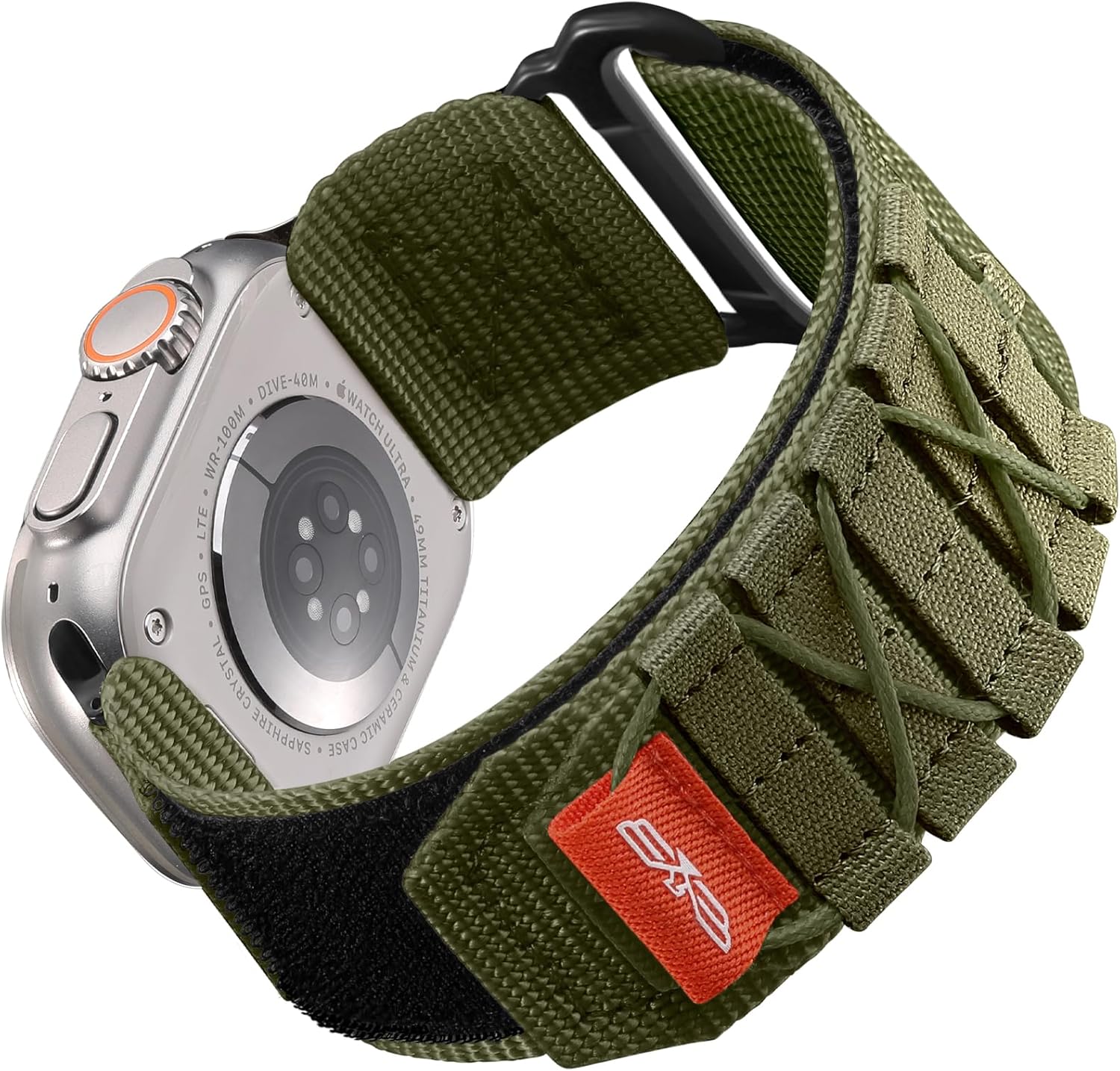 Bandletic Correa de nailon compatible con Apple Watch Strap UltraUltra 2 de 1.929 in 1.772 in 1.732 in 1.654 in, correa deportiva de repuesto para