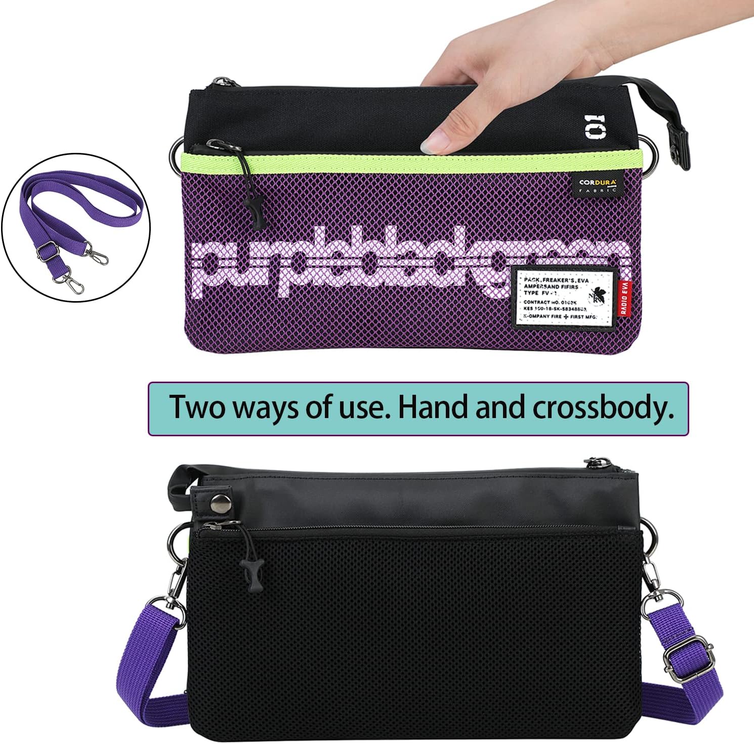 FIREFIRST X RADIO EVA – Bolso bandolera de hombro Evangelion Sacoche