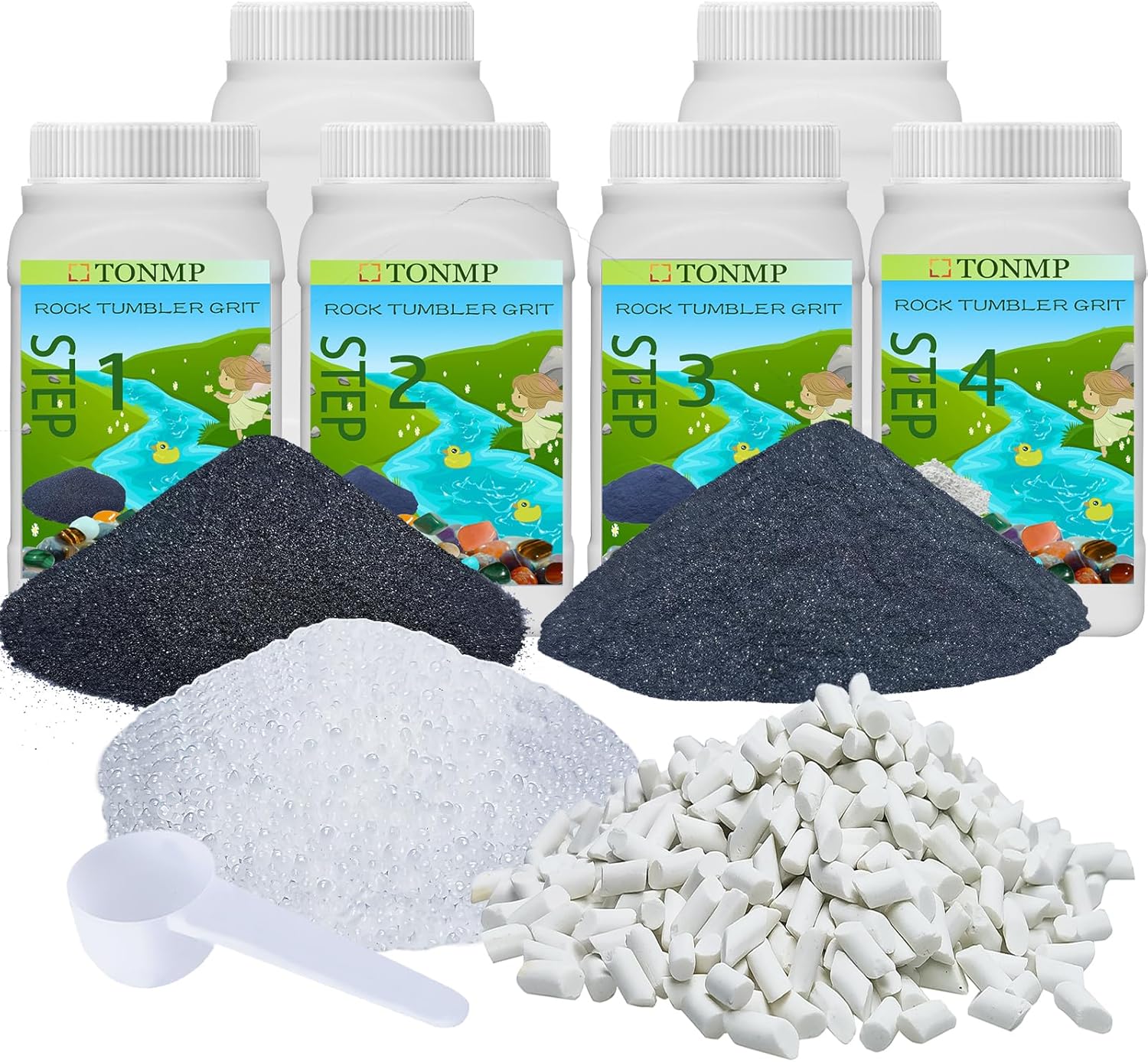 Kit de grano de vaso de roca de 10 libras  Inculd – Juego de grano de 7 libras + pellets de plástico de 1 libra + 2 libras de medios de relleno de