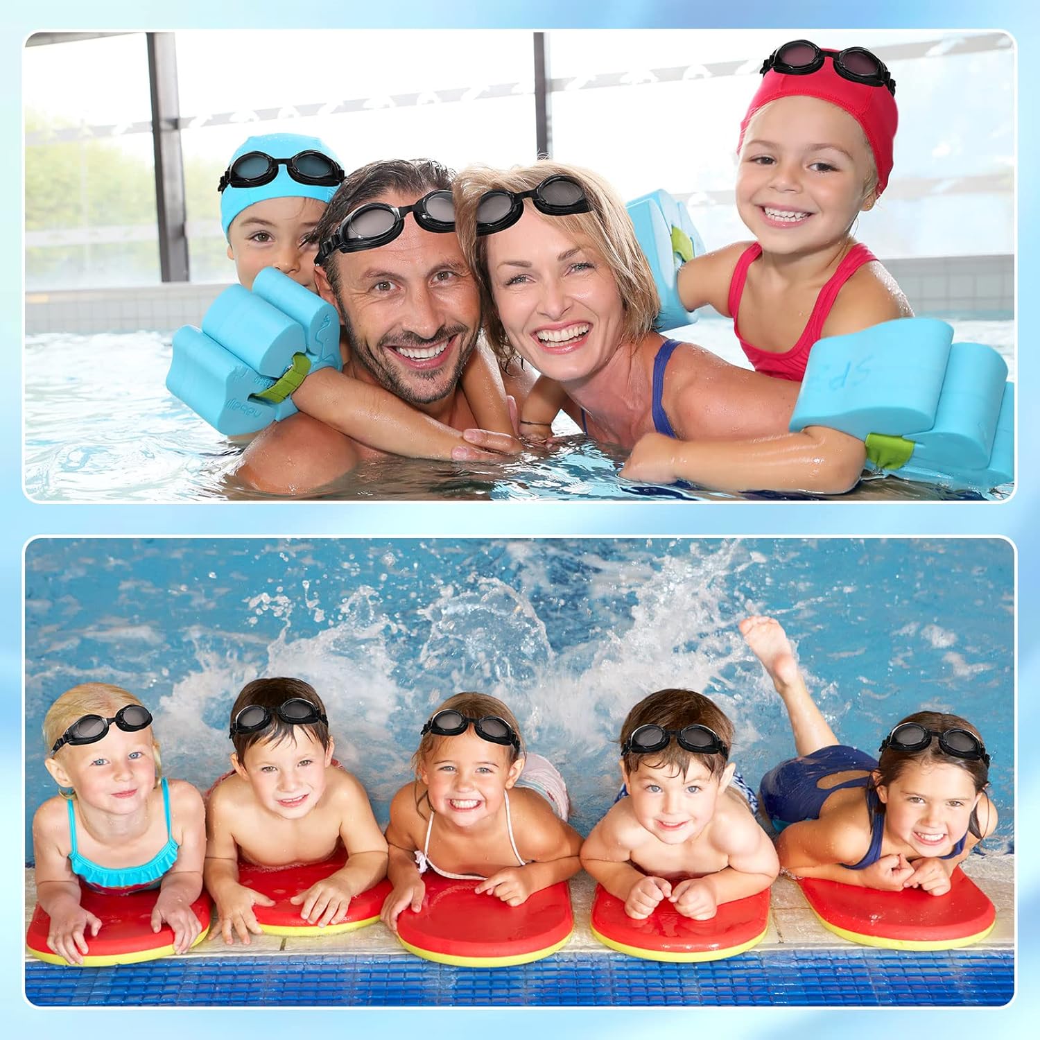 Paquete de 10 pares de gafas de natación antivaho para adultos, equipo de natación de silicona, sin fugas, gafas de natación con pieza de nariz y