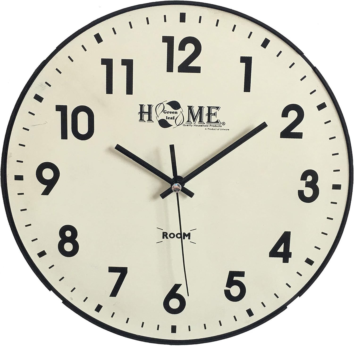 Uniware – Reloj de pared silencioso sin tictac de diseño moderno conciso para decoración de sala de estar, oficina, dormitorio (9.1 pulgadas,