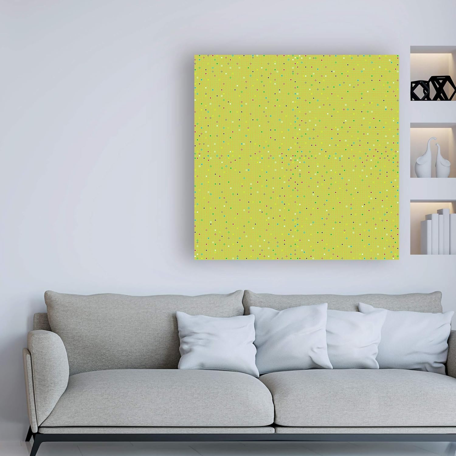 Trademark Fine Art, 14×14 Puntos de colores repetidos por Holli Conger