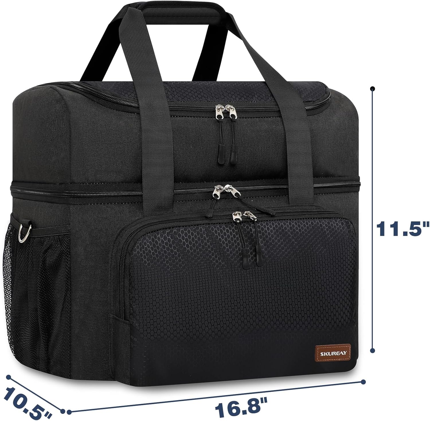 Bowling Ball Bags for SingleTwo Ball, Easy Carry Bowling Ball Tote Bags with Wooden Bowling Holder and Extra Storage Pockets – Holds OneTwo Bowling