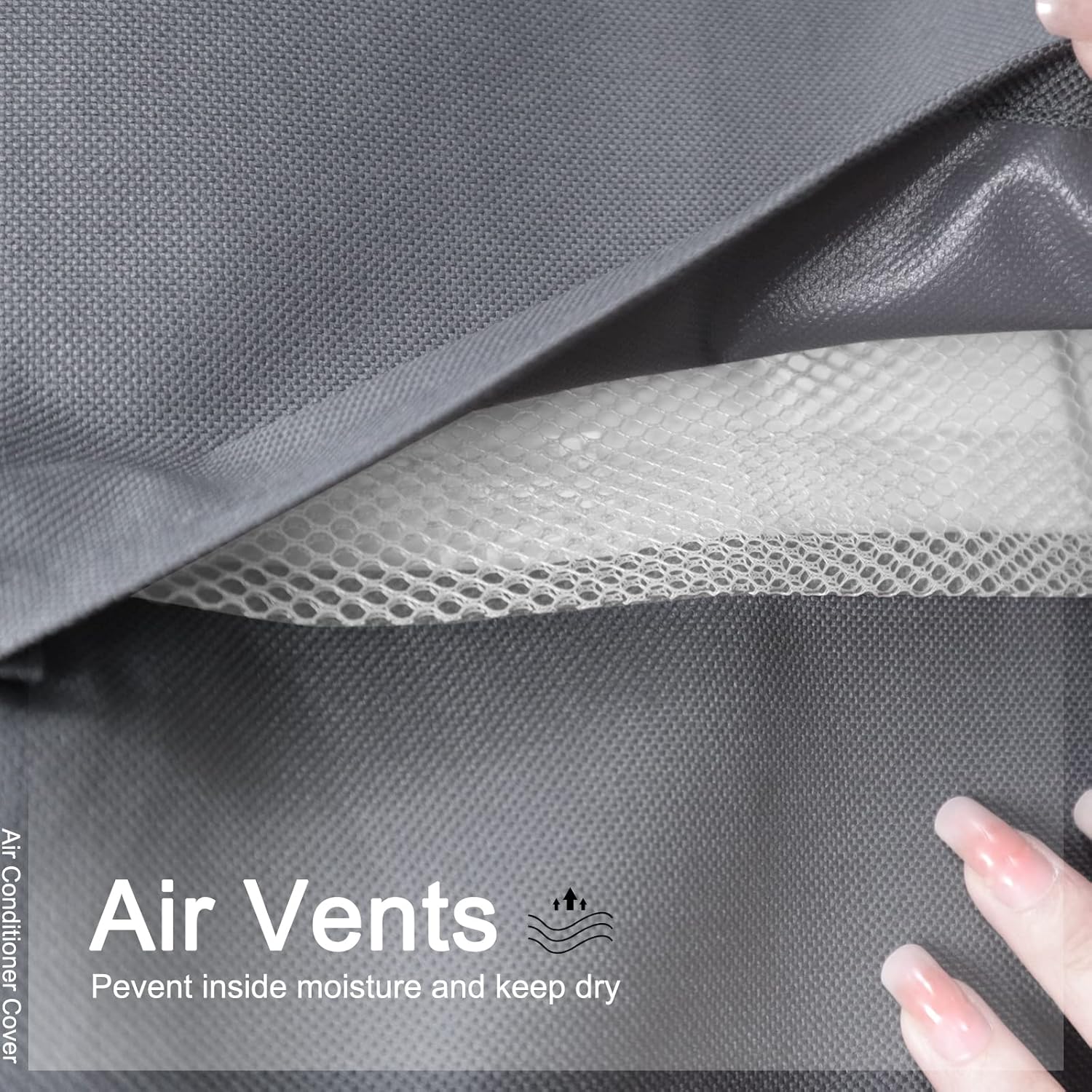 STARTWO Cubierta de aire acondicionado, resistente, impermeable, duradera, para exteriores, parte inferior elástica para un ajuste seguro,