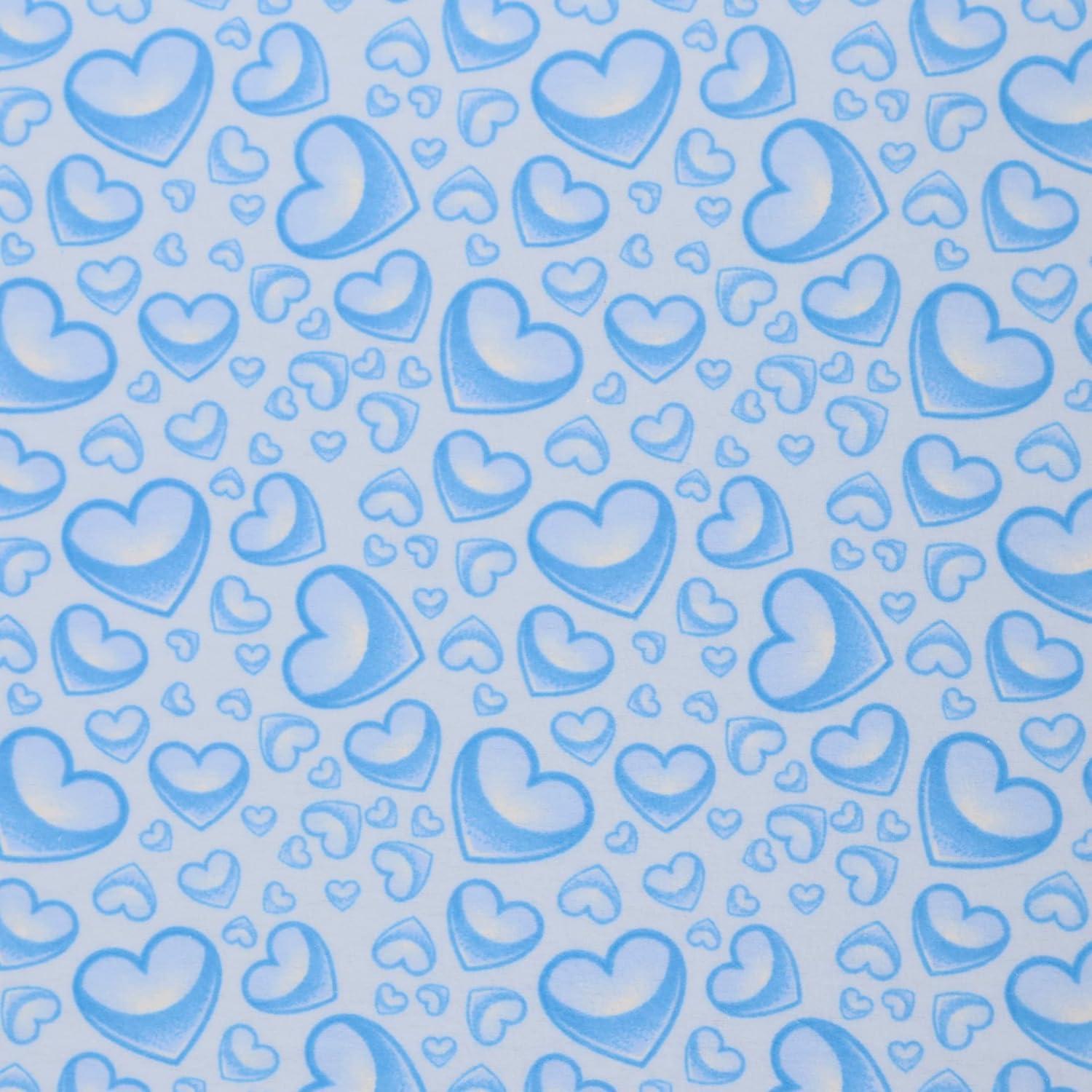 Mook Fabrics Franela PRT Corazón degradado, corte azul por The Yard