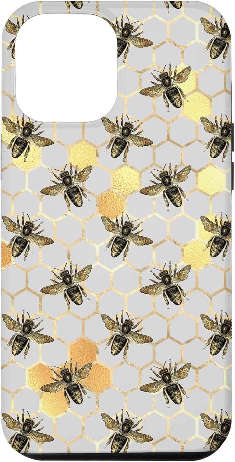 iPhone 14 Pro Max Bumble bee – Estuche con diseño de abeja de abeja amarilla con diseño de apicultor