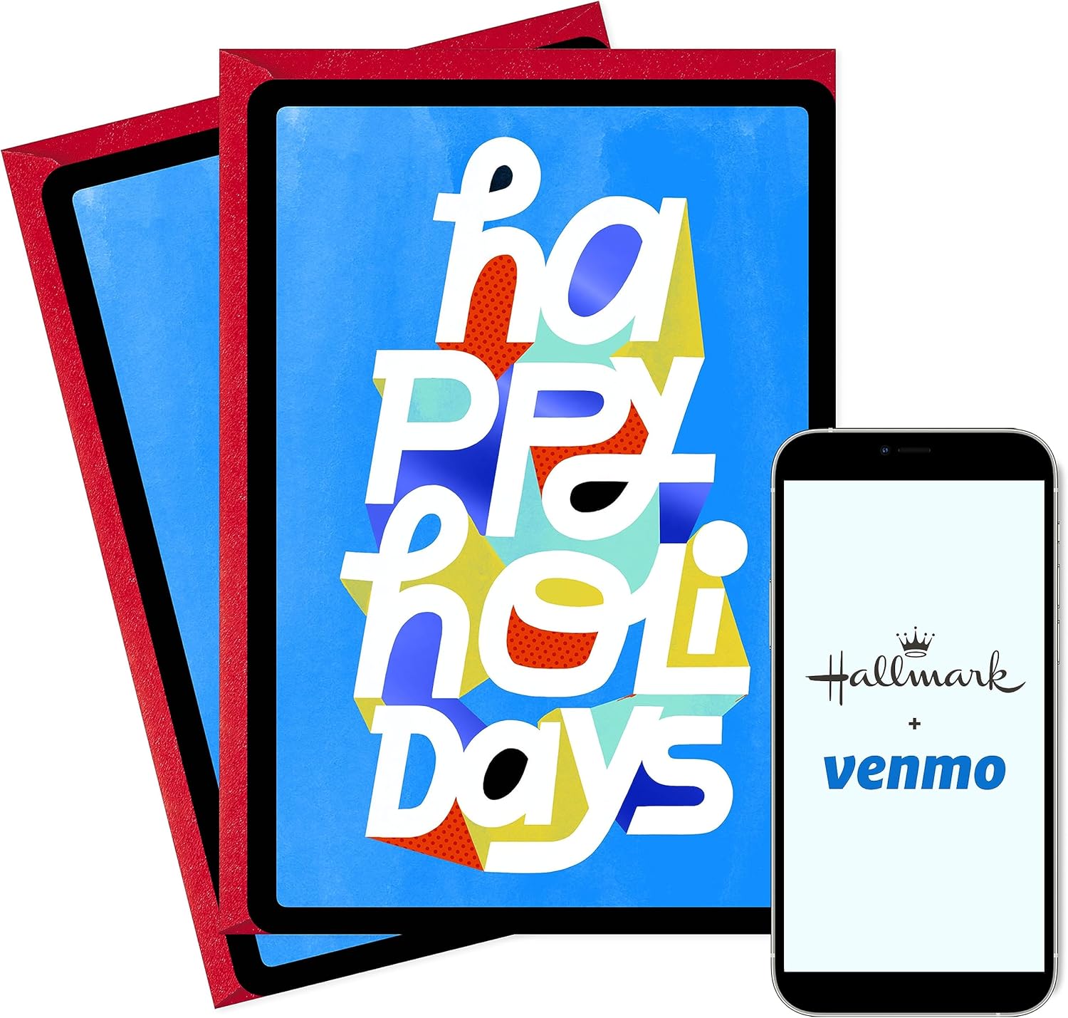 Hallmark y Venmo Tarjetas de Felicitación de Navidad (2 Tarjetas con Sobres) Felices Fiestas