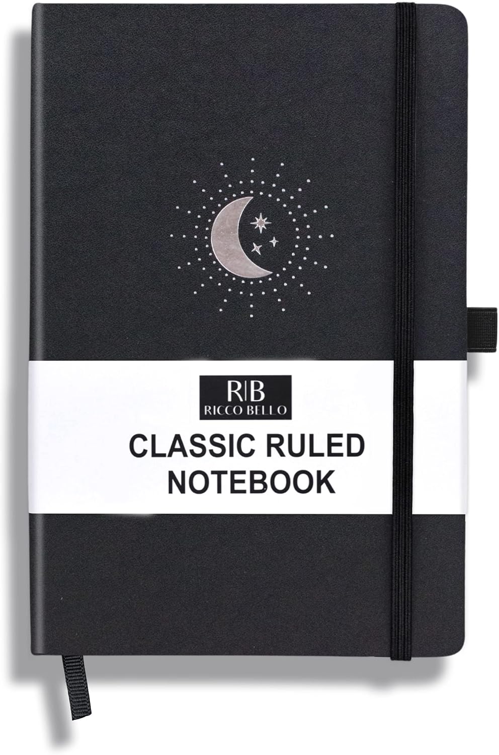 RICCO BELLO – Cuaderno clásico con rayas universitarias, diario con forro de piel sintética para escribir, trabajo, hogar, escuela, 192 páginas a