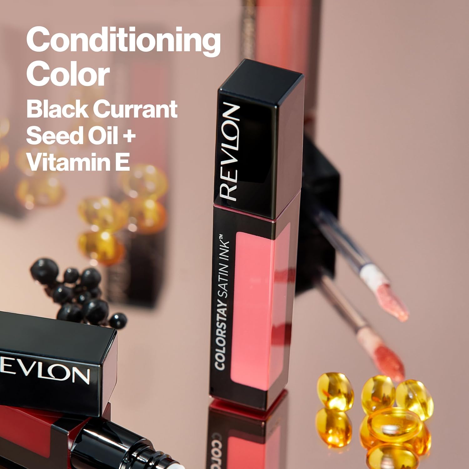 Revlon ColorStay Satin Ink Crown Jewels Lápiz labial líquido, duradero e impermeable, fórmula cremosa hidratante infundida con aceite de semilla de