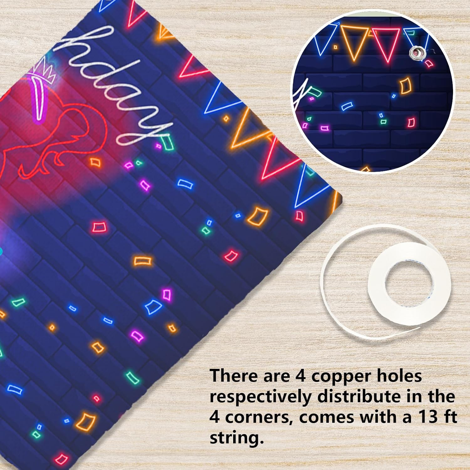Cartel de neón con texto en inglés Happy 15 Birthday Girl Happy 15 Birthday Banner Cheers to 15 años de tacón alto, maquillaje para decoración de