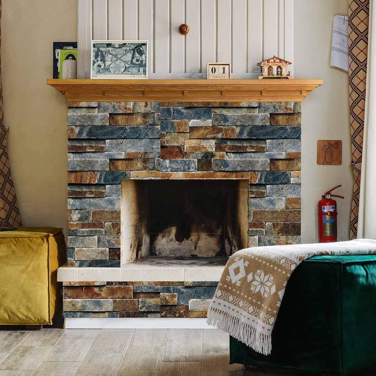 Papel tapiz de ladrillo para despegar y pegar, papel de pared extraíble retro para muebles antiguos, cubierta de papel de contacto, papel tapiz
