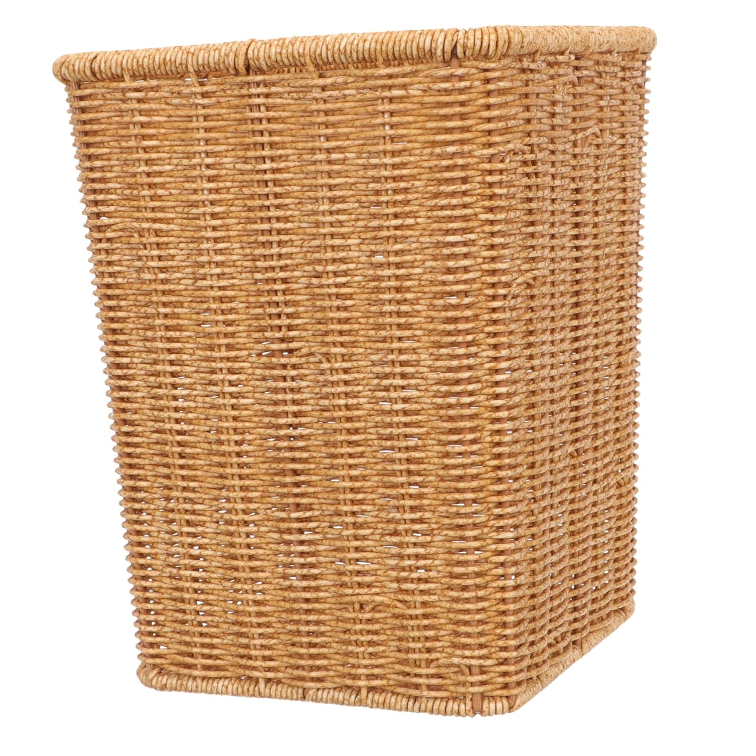 COLLBATH Cesto de cocina cuadrado de paja multiusos tejido de ratán multifunción, papelera de tela para la oficina, cesta de basura, almacenamiento