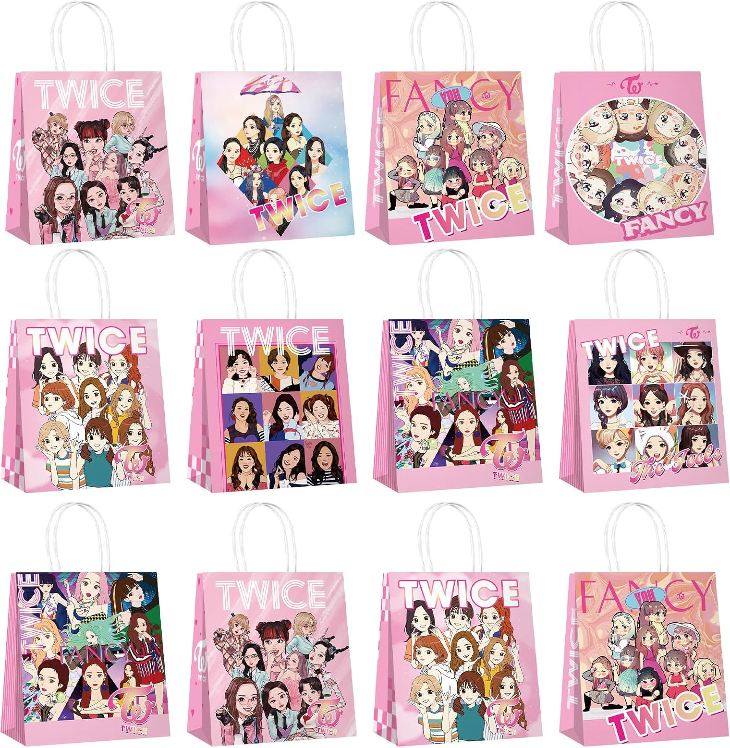 12 bolsas de regalo dos veces, bolsas de fiesta dos veces, mercancía dos veces para suministros de decoración de fiesta de cumpleaños (morado)
