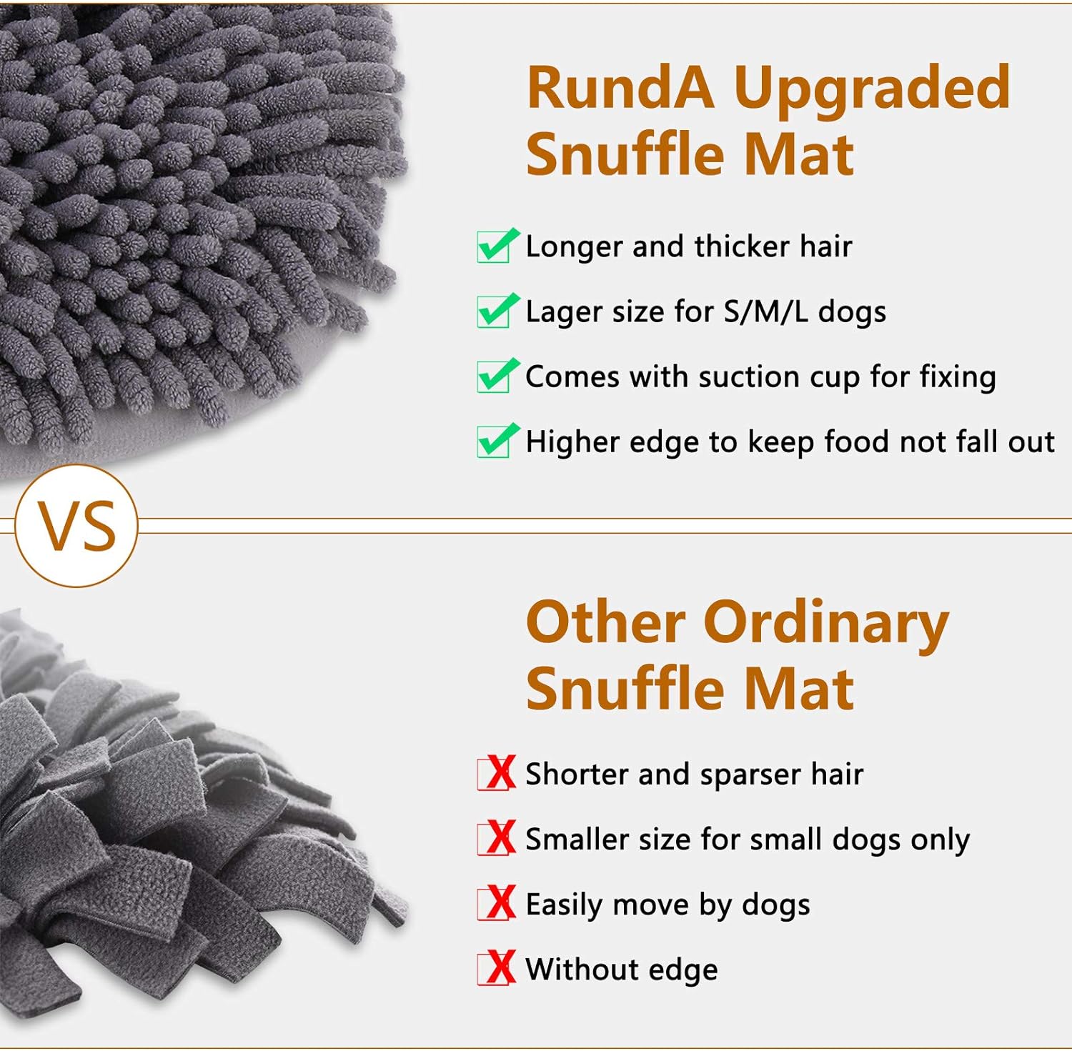 RUNDA Snuffle Mat – Alfombrilla para perros, 17 x 21 pulgadas, juego de alimentación interactivo para el aburrimiento, fomenta las habilidades