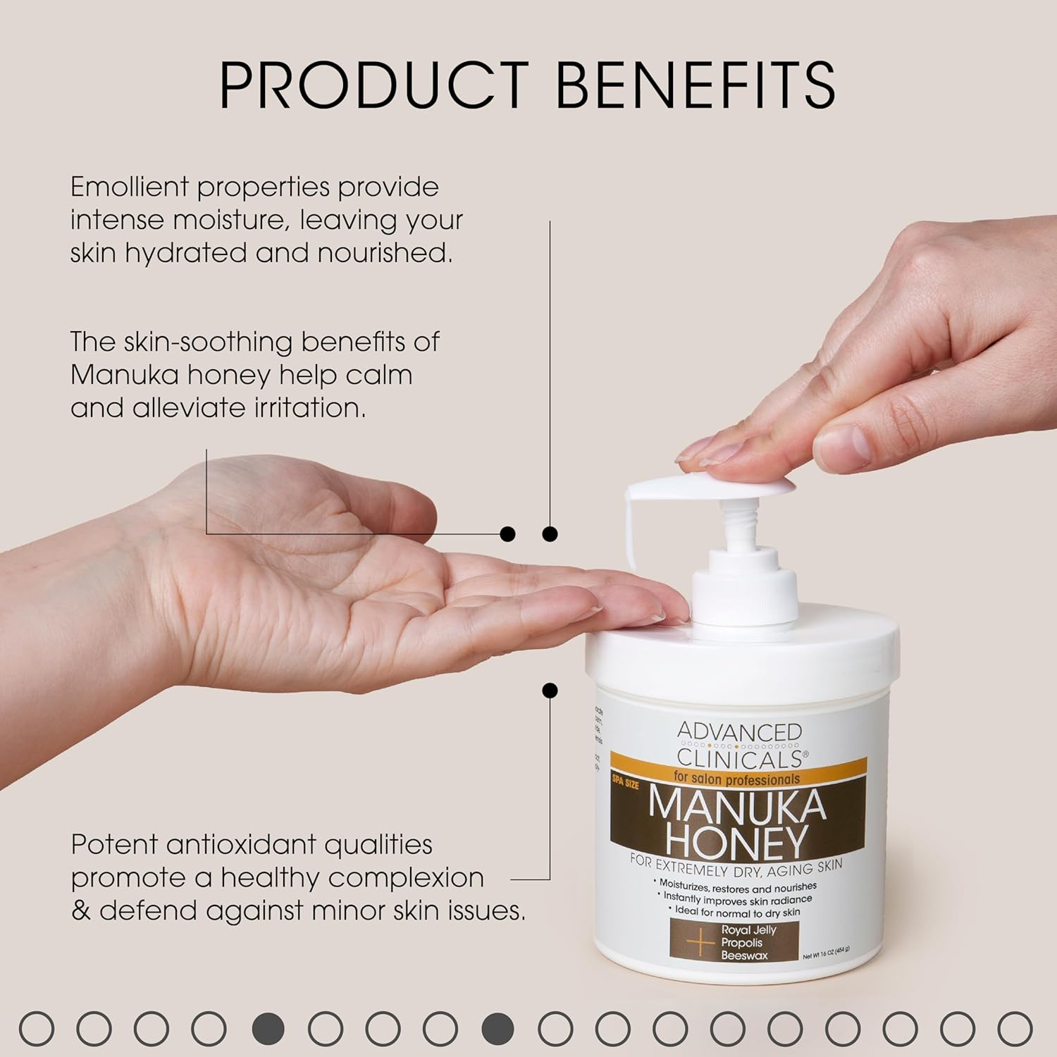 Advanced Clinicals Set de 2 lociones corporales de retinol + crema de miel de manuka  Loción facial hidratante y crema corporal  Tratamiento para el