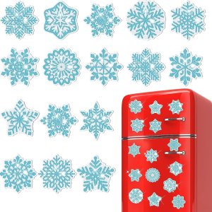 16 piezas de Navidad Wniter copo de nieve pintura de diamante imán de nevera de copo de nieve imán de nevera DIY pintura de diamante kit de arte de 16 piezas de Navidad Wniter copo de nieve pintura de diamante imán de nevera de copo de nieve imán de nevera DIY pintura de diamante kit de arte de