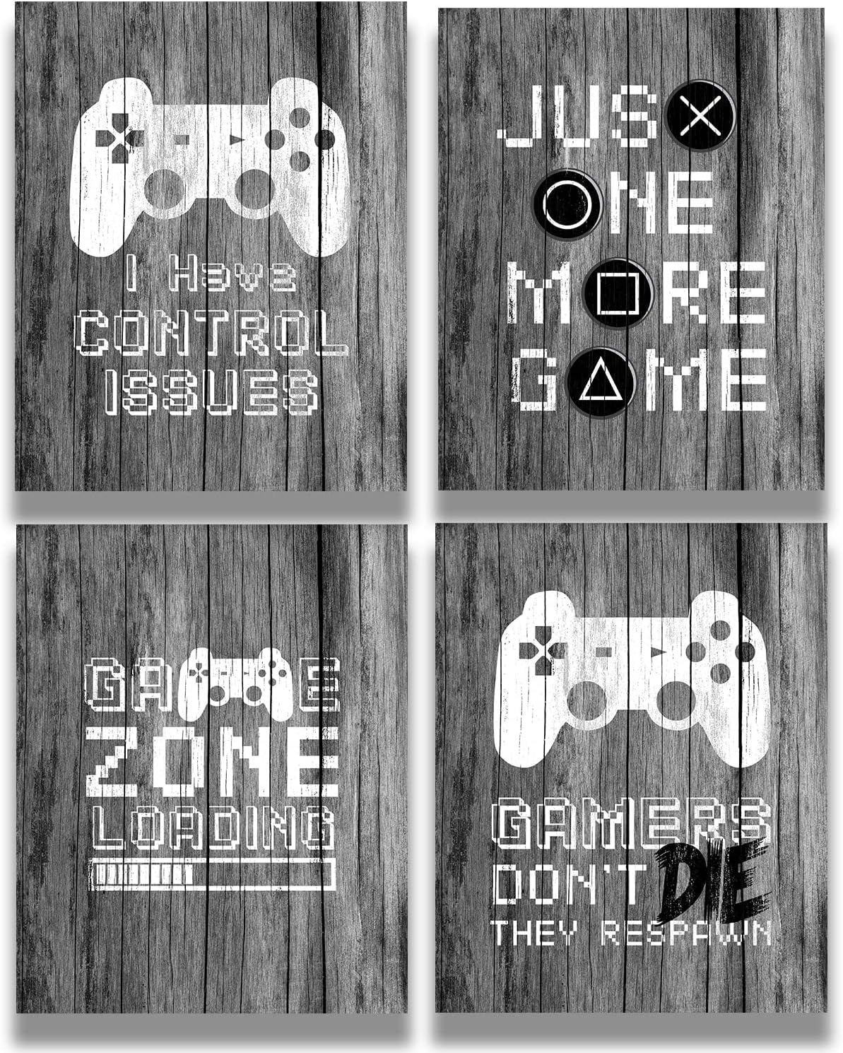 Decoración de sala de juegos para niños, cosas geniales para tu habitación, cueva de hombre, dormitorio, sala de juegos y bar, juego de 4 accesorios