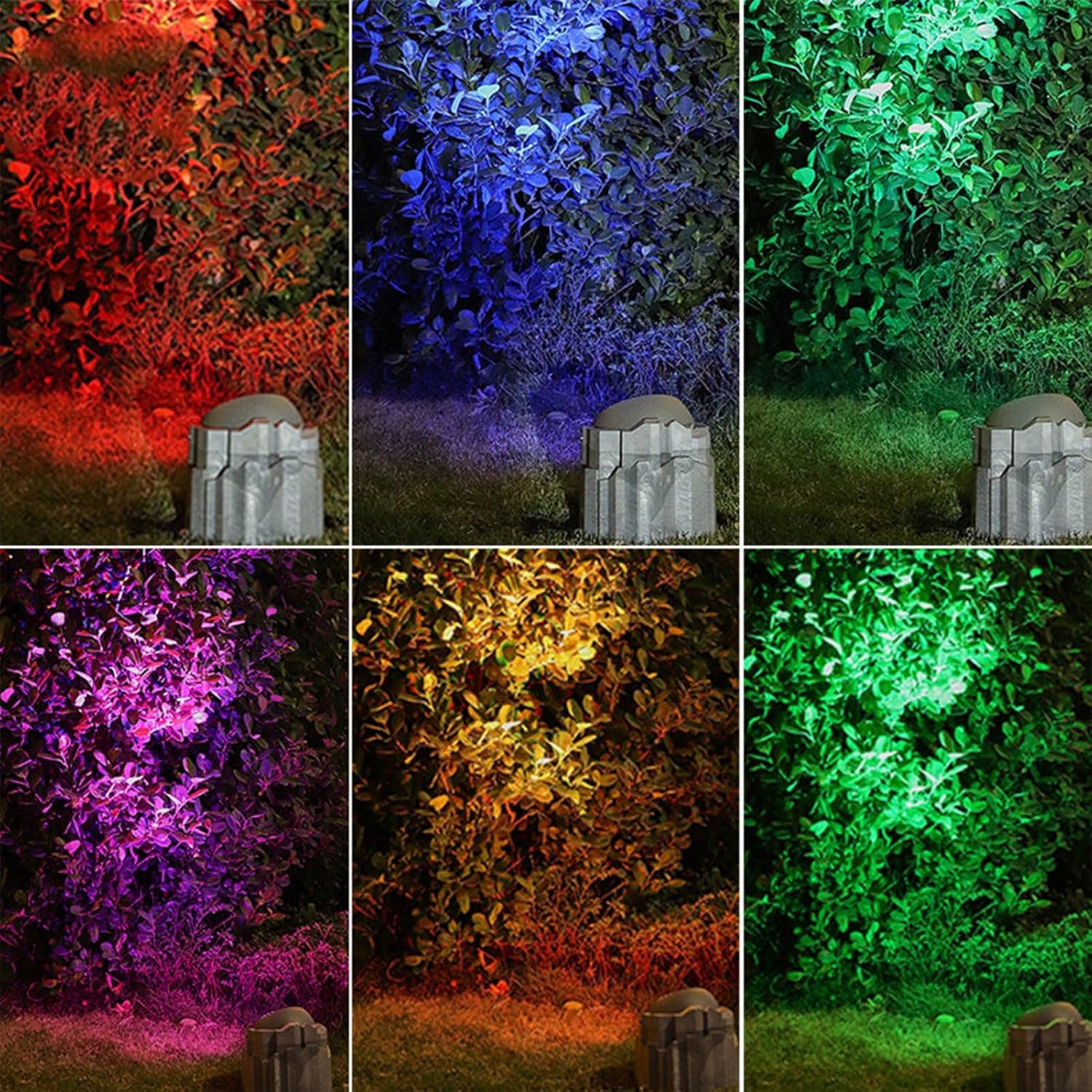 Luces para exteriores, IP67 impermeable cambio de color luces de jardín 85-265v para decoración de jardín (color  azul, tamaño 6w)