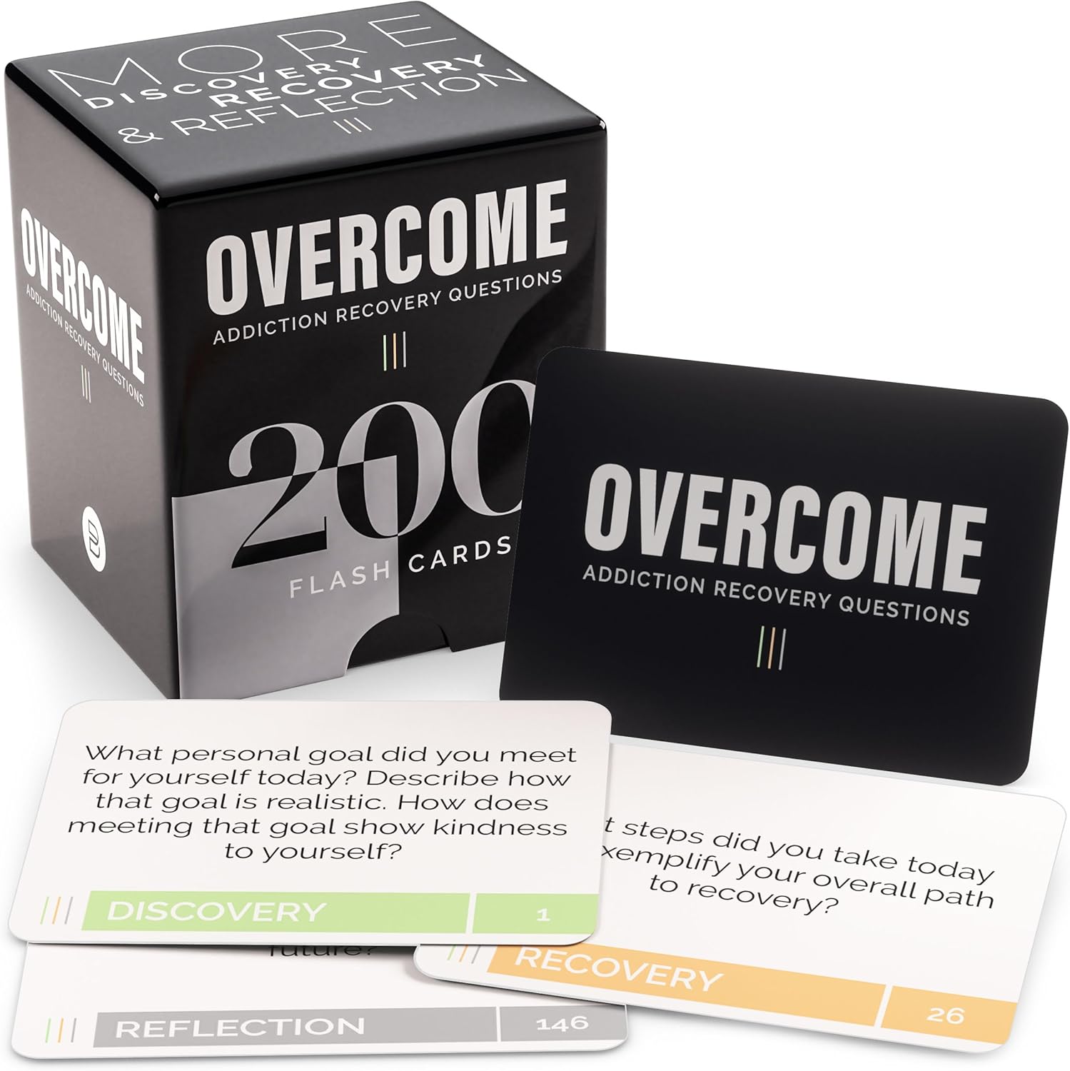 Superar completo – Preguntas de recuperación de adicciones Juego de terapia grupal 200 Cartas – Conversaciones de asesoramiento Rompehielos para el