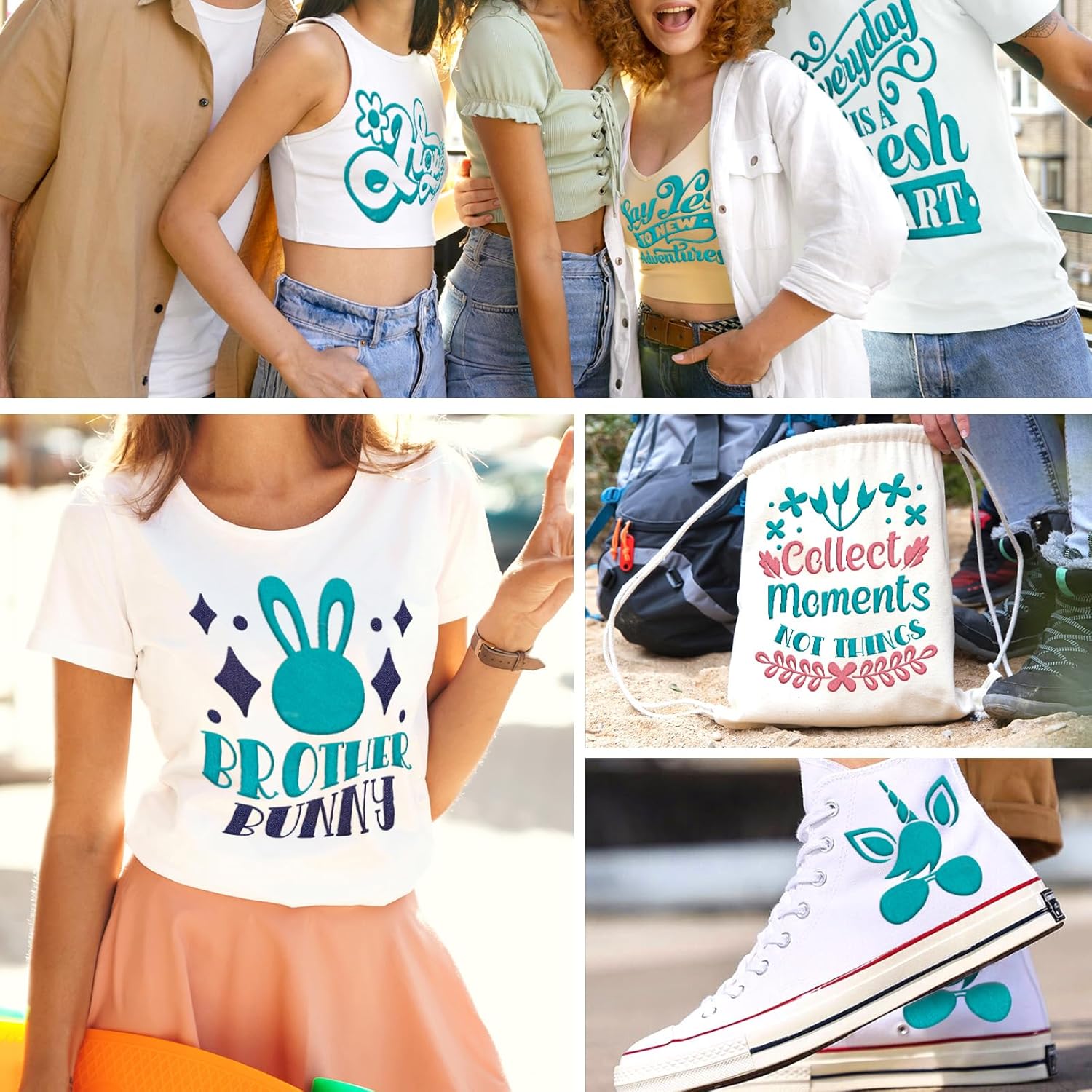 WRAPXPERT Puff Vinyl Aqua – Rollo de vinilo termotransferible 3D de 10 x 8 pies, para planchar, para camisas, prensa de calor