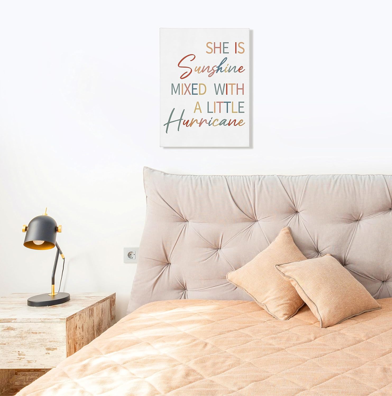 She is Sunshine Mixed with a Little Hurricane – Lienzo decorativo para la pared del cuarto del bebé, decoración para el hogar, habitación de bebé,