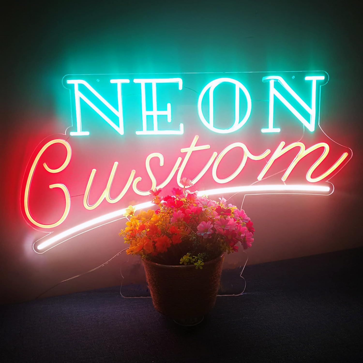 Letreros de neón personalizados de 8 a 50 pulgadas con luz de neón, letrero con nombre para garaje, tienda, boda, evento, logotipo de negocios
