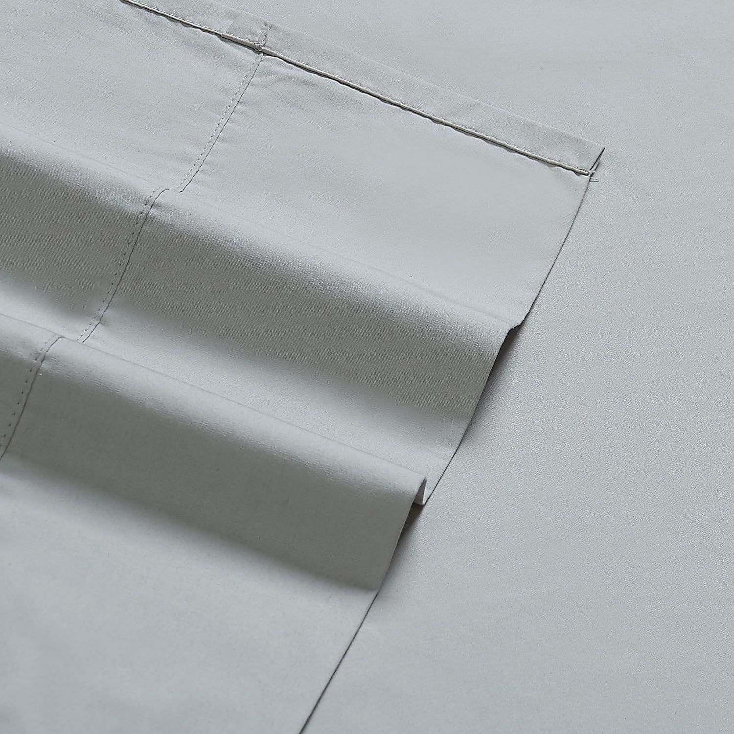 Charisma Percale Cotton 400 Thread Count, Standard Pillowcase, Grey