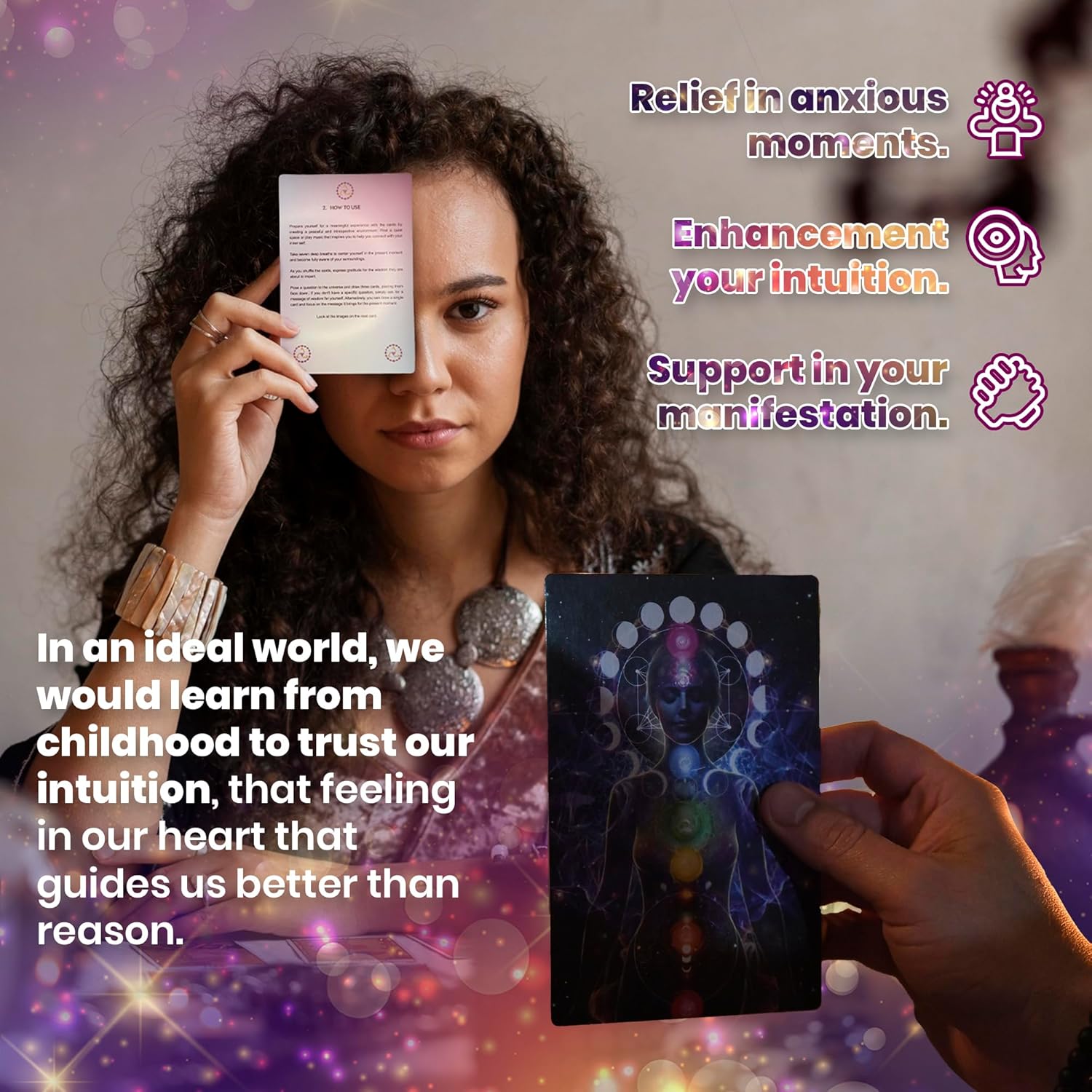 Cartas Oracle con significados en ellos  Reconecta tu conciencia amorosa  44 mensajes intuitivos de alta vibración metafísica.