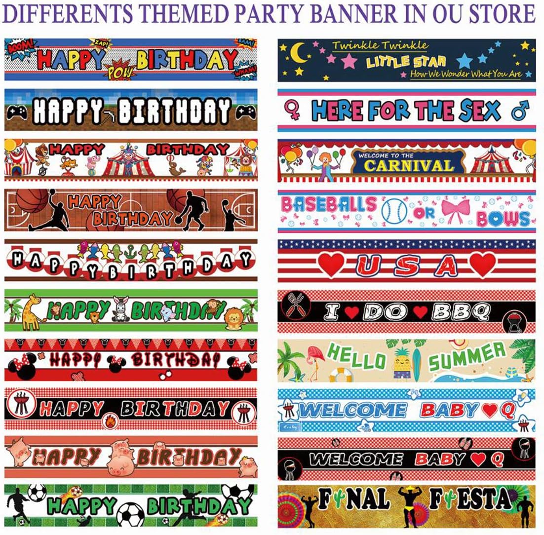 Lager – Cartel de feliz cumpleaños de coche de carreras, decoración de suministros de fiesta temática de carreras rojas, bandera a cuadros Let’s Go