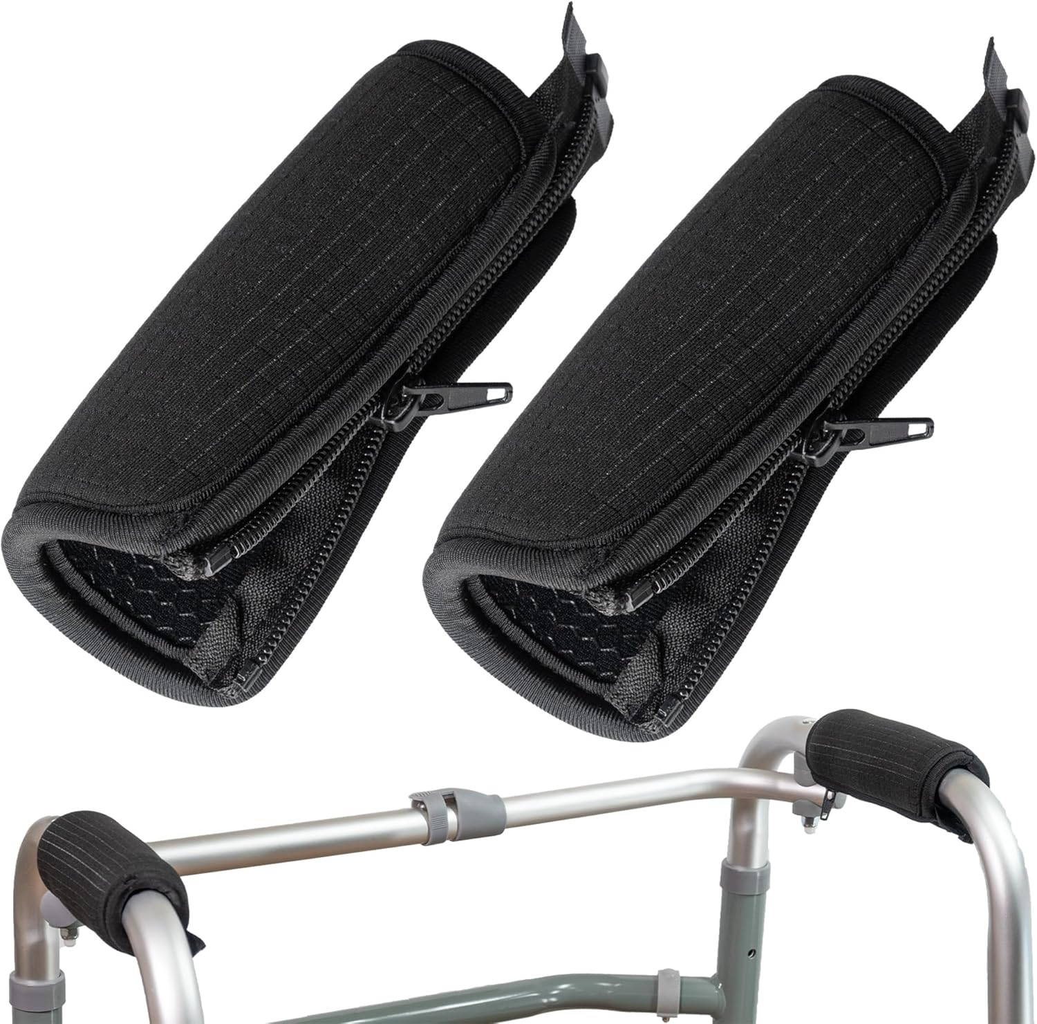 Cojines avanzados con cierre de cremallera para andadormango de muleta diseño antideslizante con tejido de buceo premium y espuma SBR para máxima