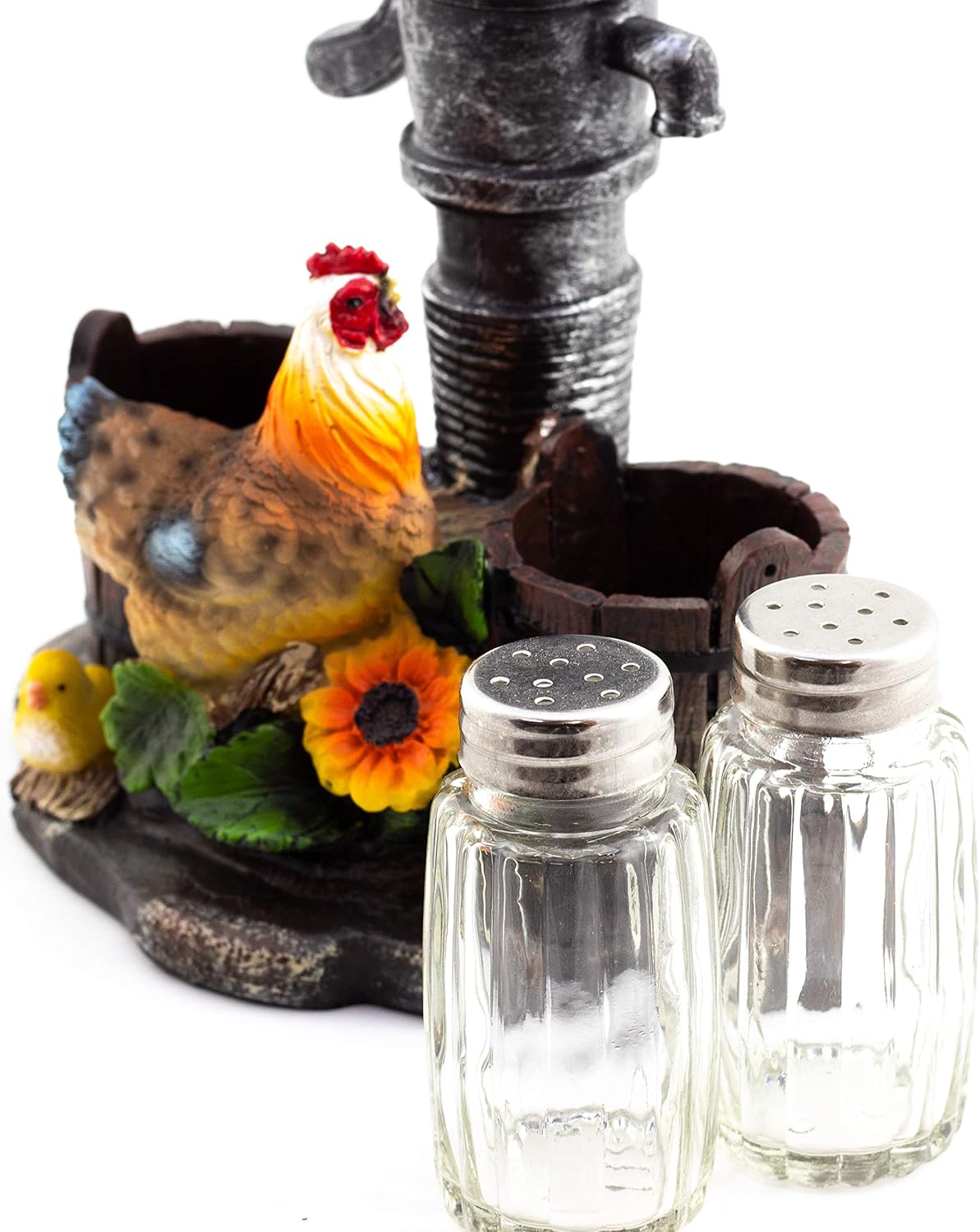 Pump Up The Spice Rooster – Juego de salero y pimentero