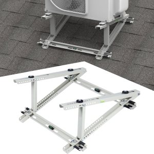 Soporte de montaje dividido en la azotea, soporte de techo ajustable para condensador de aire acondicionado dividido sin conductos y bomba de calor, Soporte de montaje dividido en la azotea, soporte de techo ajustable para condensador de aire acondicionado dividido sin conductos y bomba de calor,