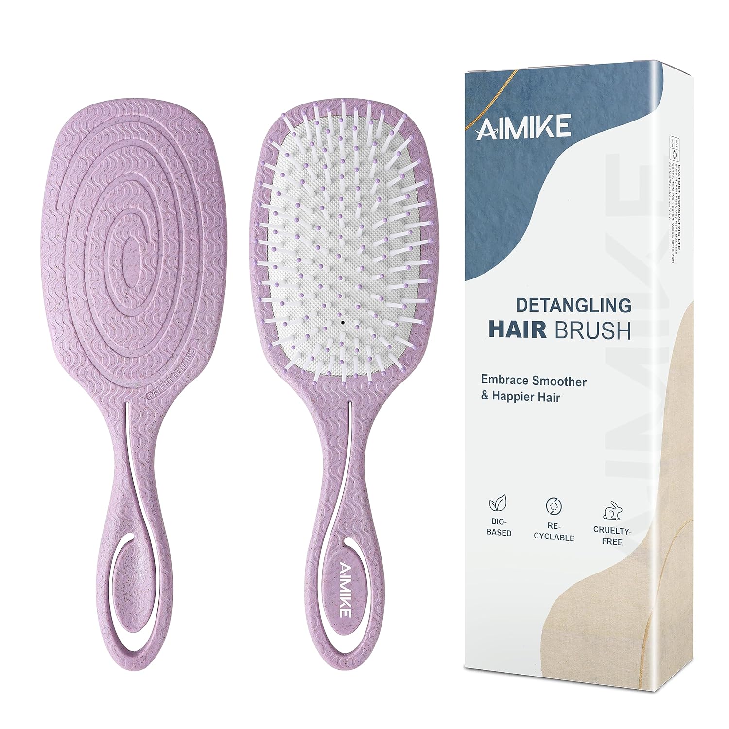 AIMIKE Cepillo desenredante, cepillo desenredante con cojín de aire ultrasuave, cepillo para desenredar sin dolor, afloja suavemente los nudos,