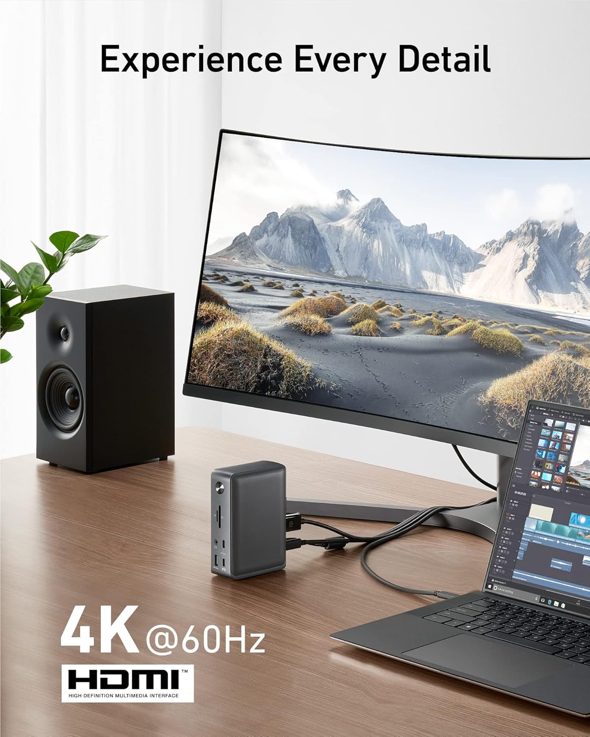 Anker Estación de acoplamiento, estación de acoplamiento Anker 575 USB-C (13 en 1), pantalla triple, HDMI 4K, USB-C de 10 Gbps y datos USB-A de 5