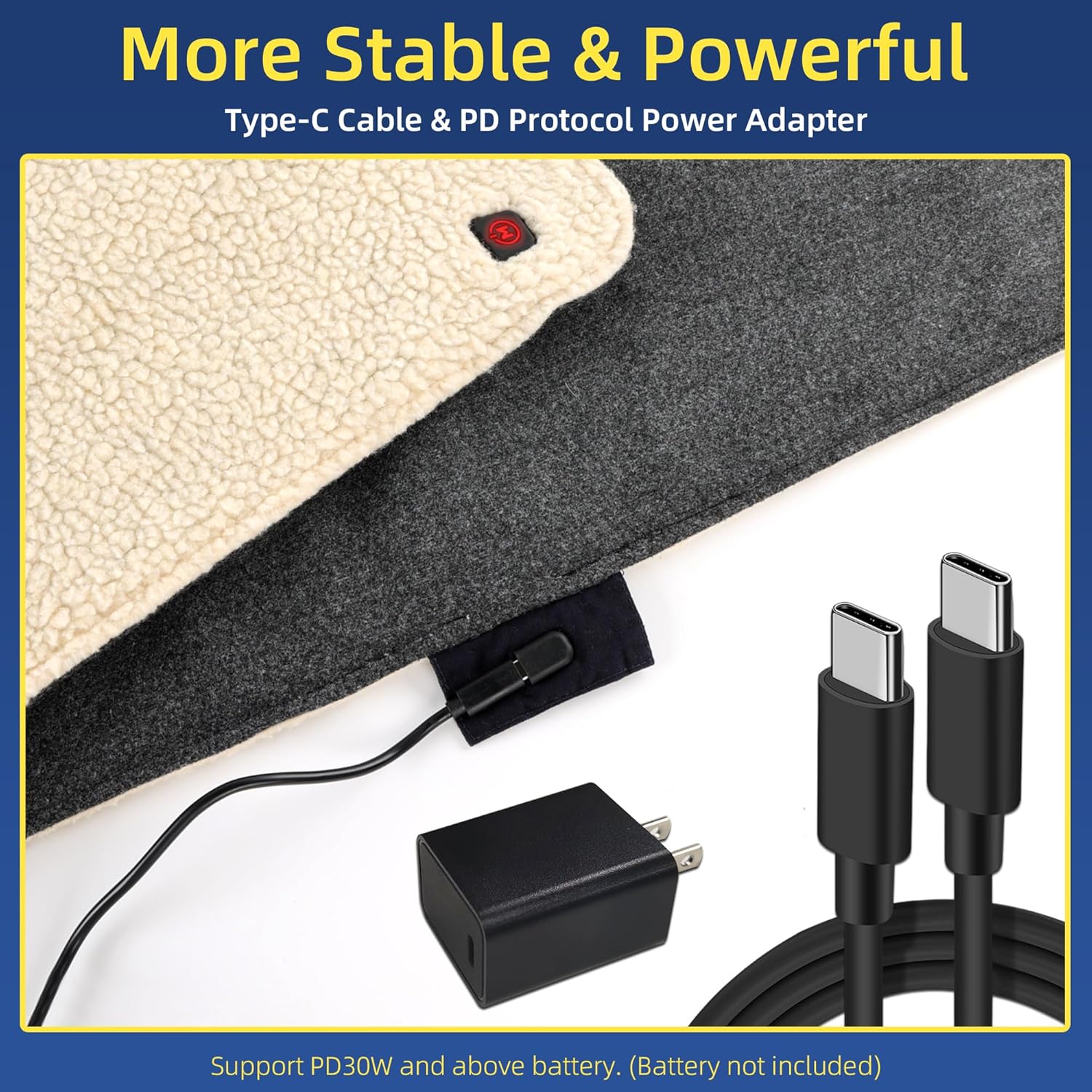 Mebulas Smart Heated Pad PRO para silla, sofá, campamento, viajes, manta térmica eléctrica mejorada con 3 niveles de calor (104F -140F)