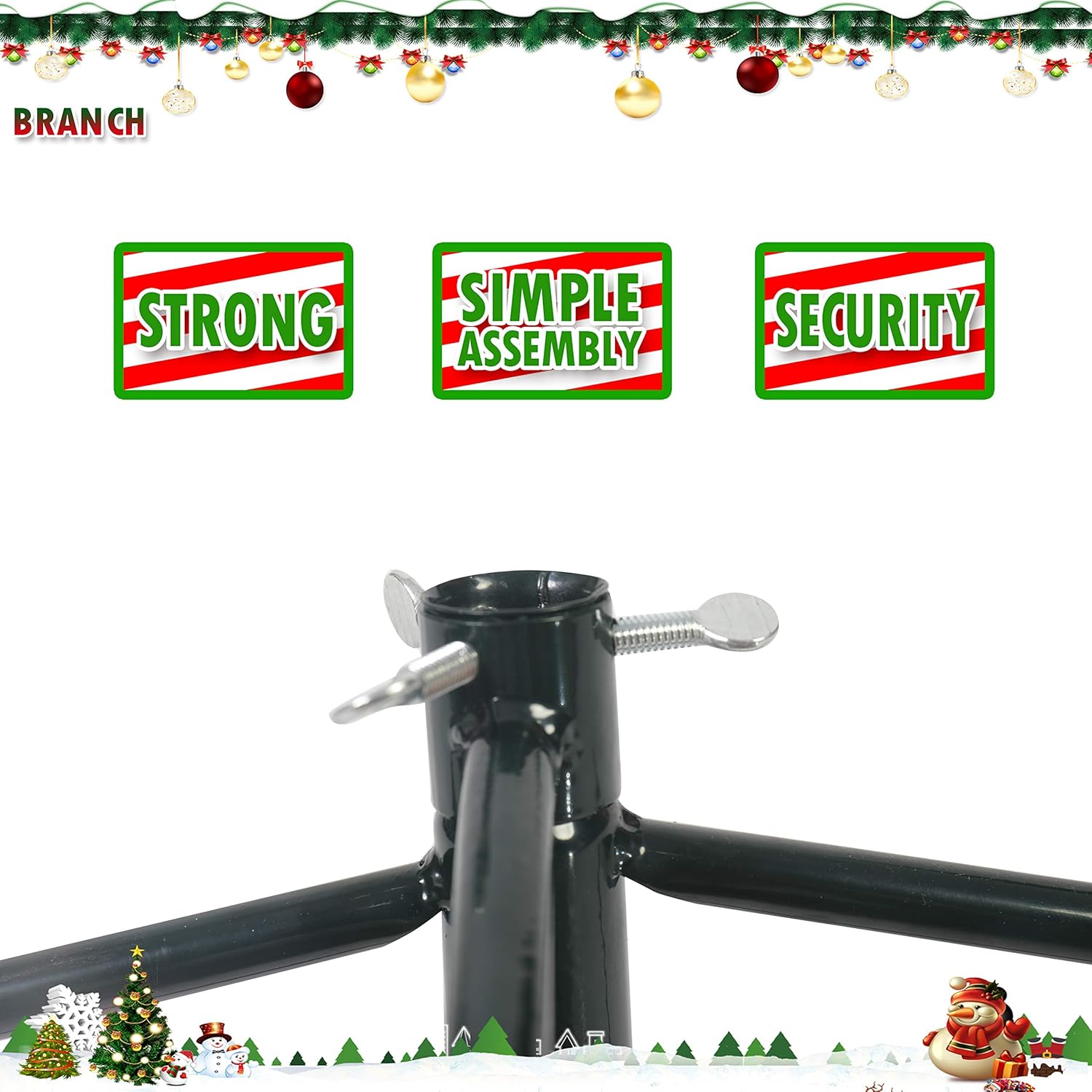 KARMAS Products – Árbol de Navidad para decorar. Árbol de pino artificial con patas de metal