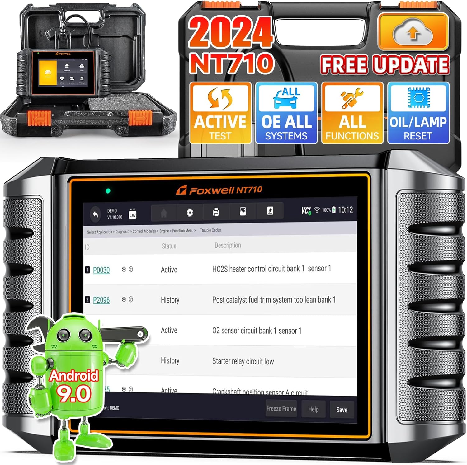 FOXWELL NT710 fit for Porsche Scan Tool Diagnostic Scanner, Upgraded NT510 Full System OBD2 Scanner Code Reader Bidirectional Control All