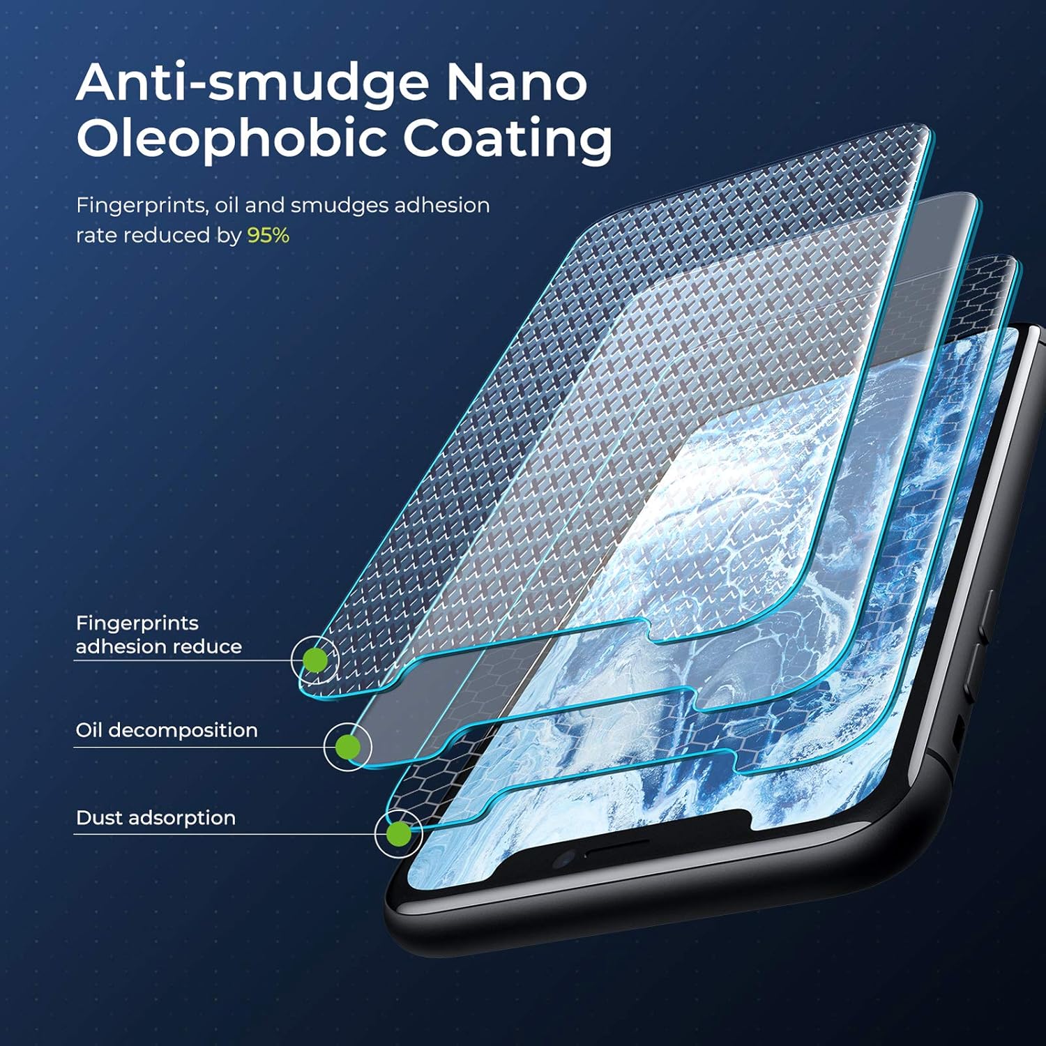 ORIbox Funda compatible con iPhone XR, funda translúcida mate y protector de pantalla de vidrio para iPhone 11, XR (6.1 pulgadas), protector de