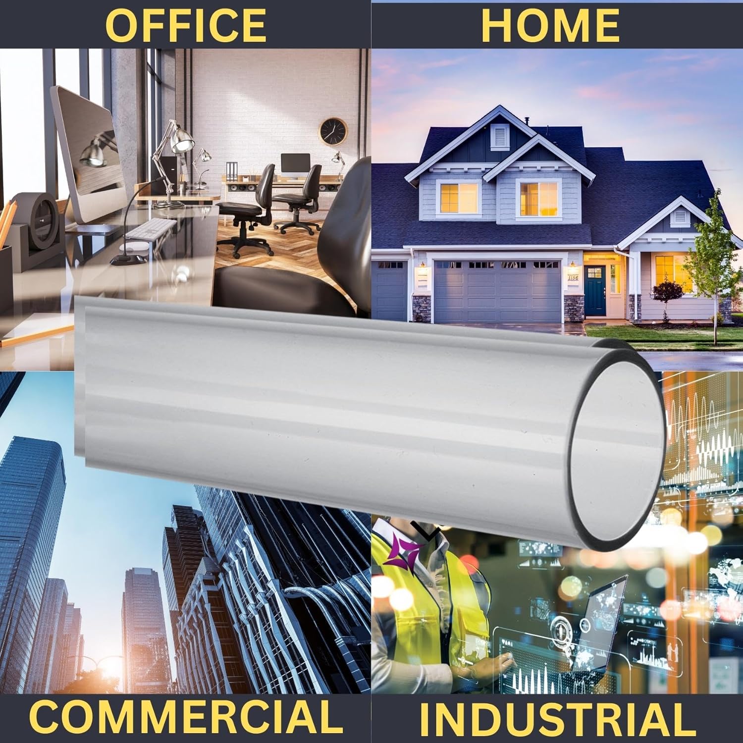 LSE Lighting Funda de cuarzo AQ-UV-STD de 0.787×0.906×12.992 in con extremo abierto, diseñada y fabricada en Estados Unidos
